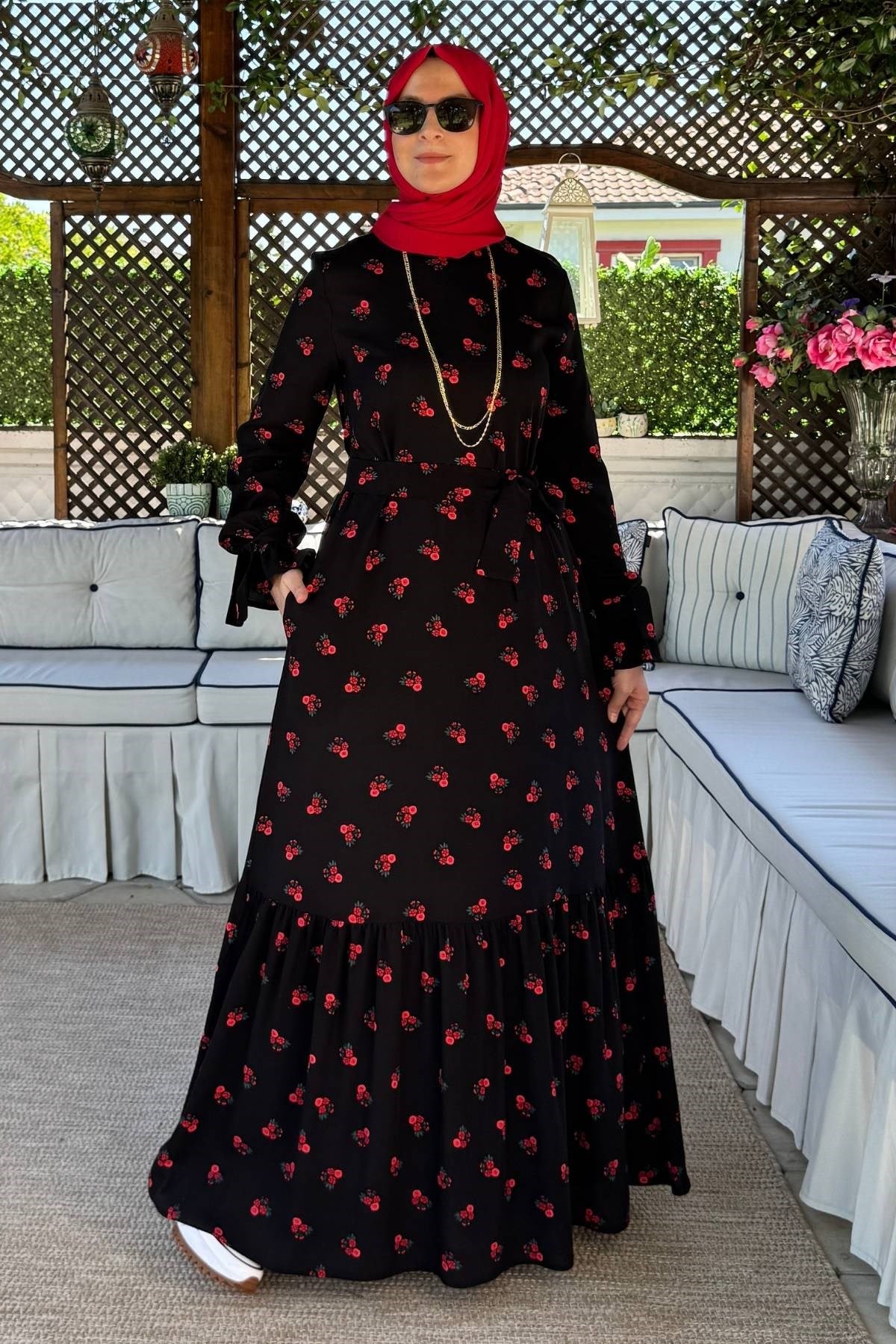 Nehir Elbise Saks | Rabia Şamlı | Tesettür Giyim, Elbise ve Kadın Giyim Modası