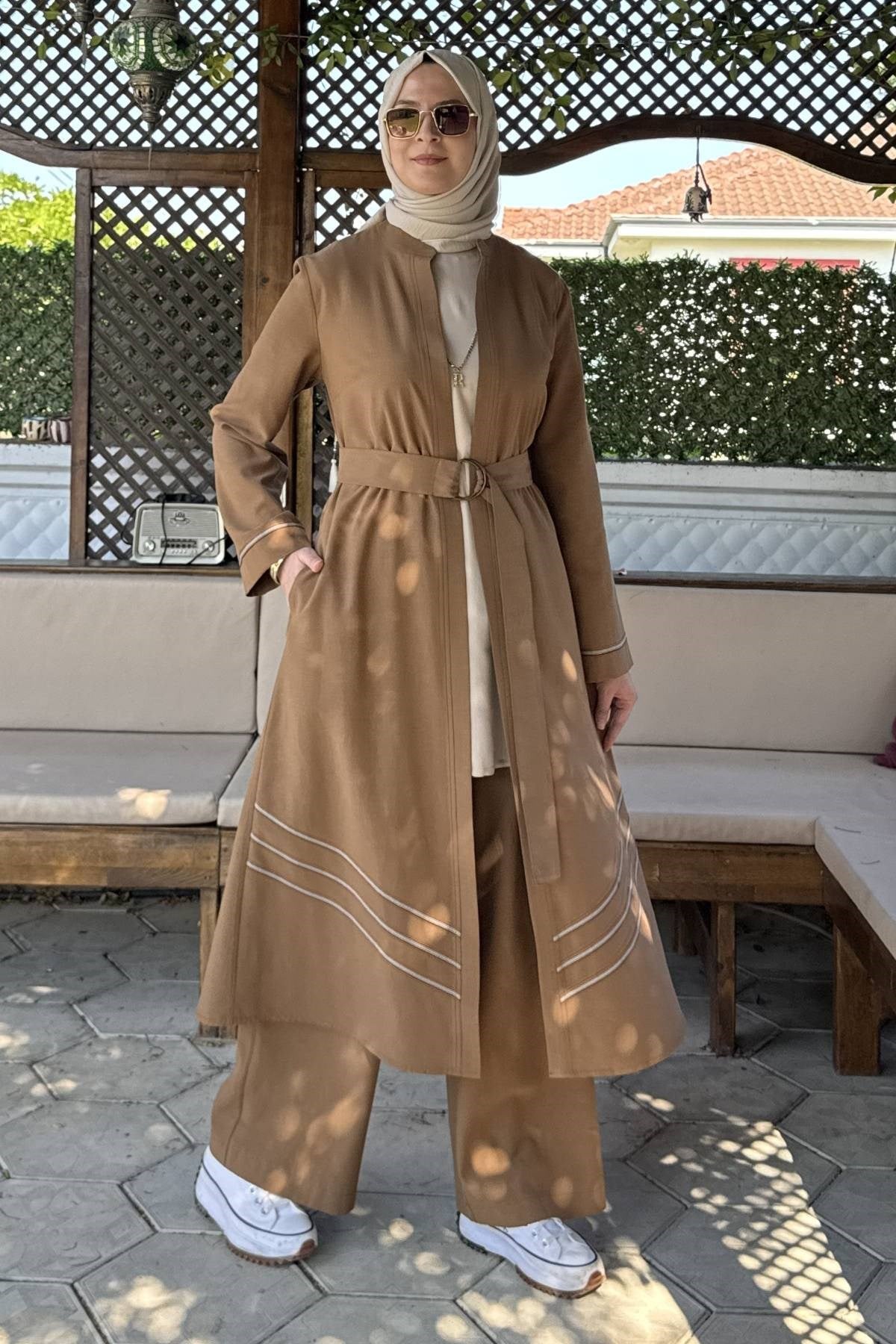 Mihra Etekli Takım Haki | Rabia Şamlı | Tesettür Giyim, Elbise ve Kadın Giyim Modası