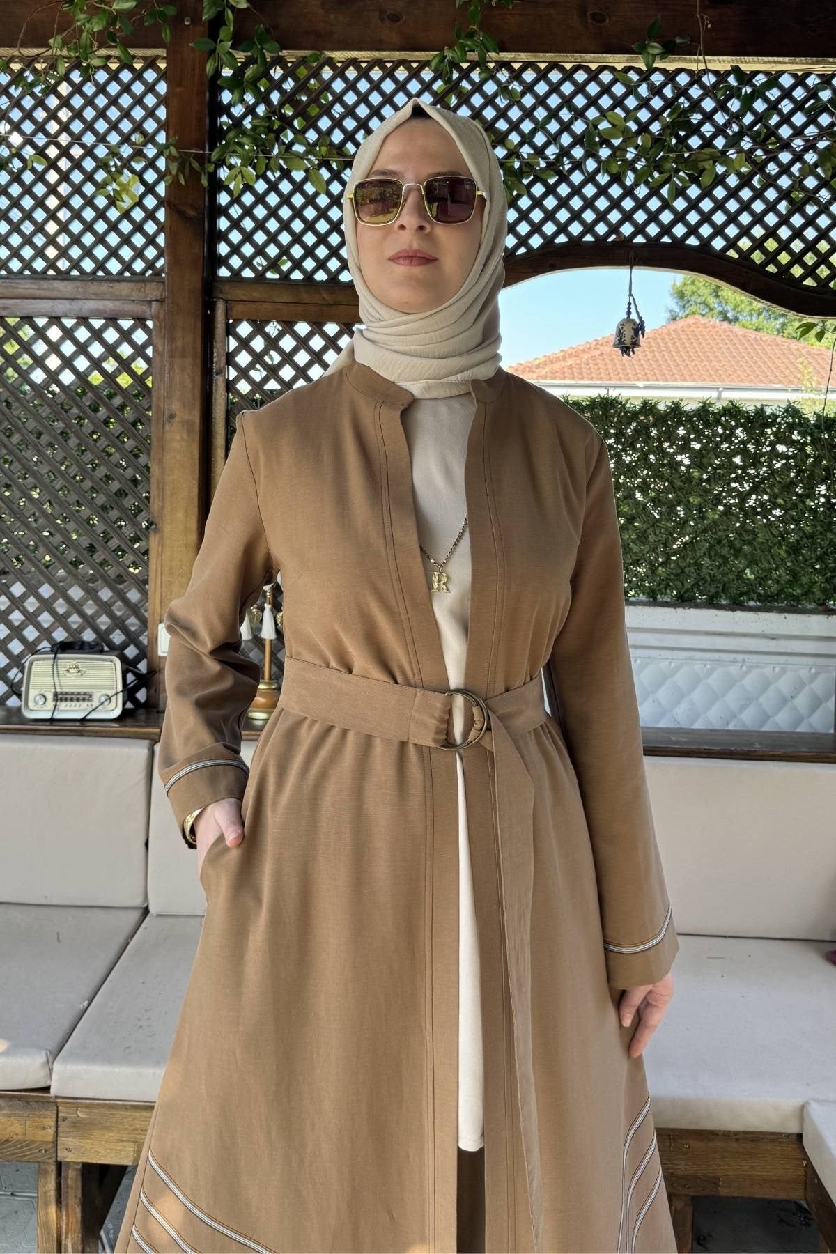 Mihra Etekli Takım Haki | Rabia Şamlı | Tesettür Giyim, Elbise ve Kadın Giyim Modası