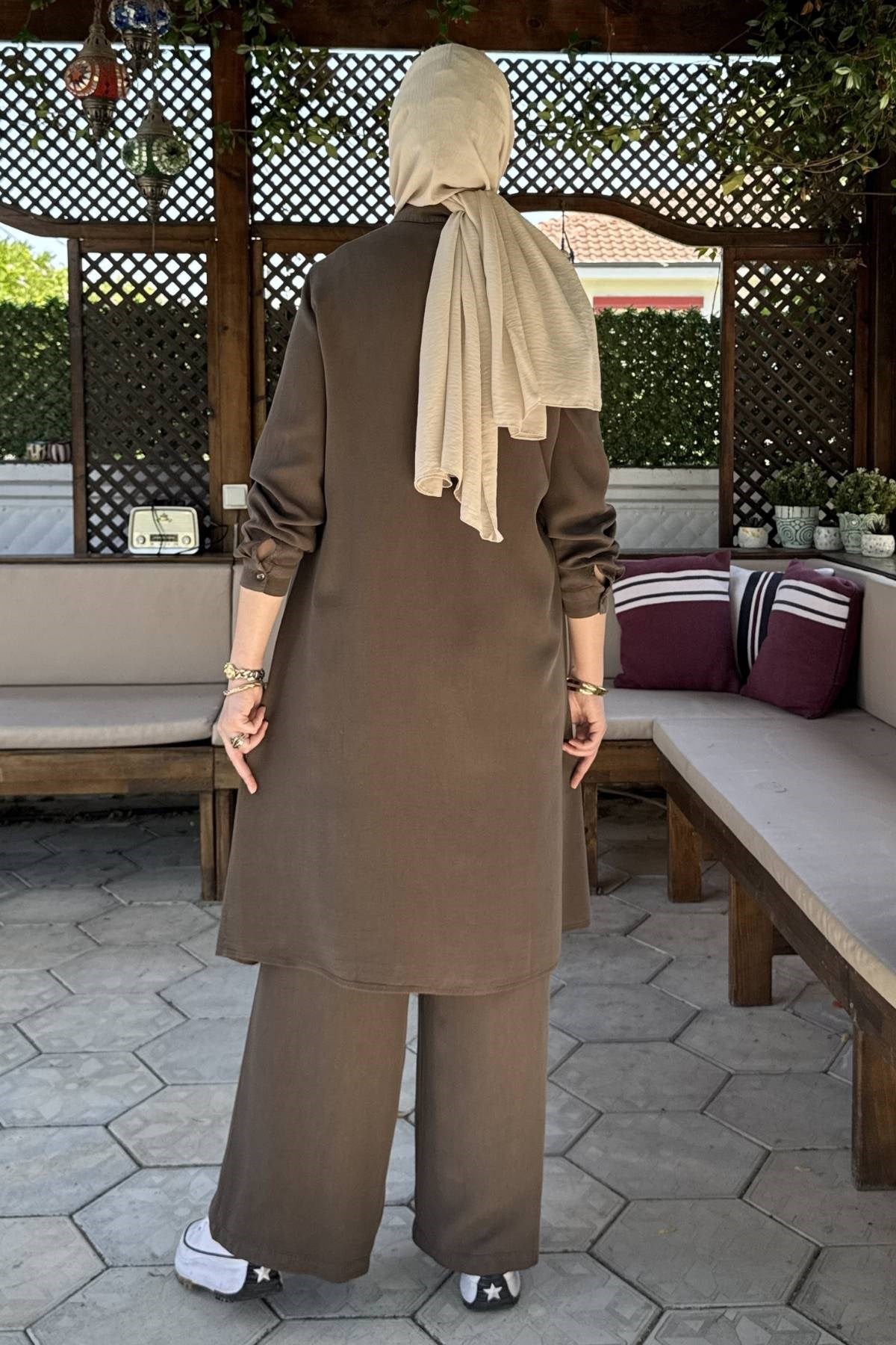 Ezgi Pantolonlu Takım Bordo | Rabia Şamlı | Tesettür Giyim, Elbise ve Kadın Giyim Modası