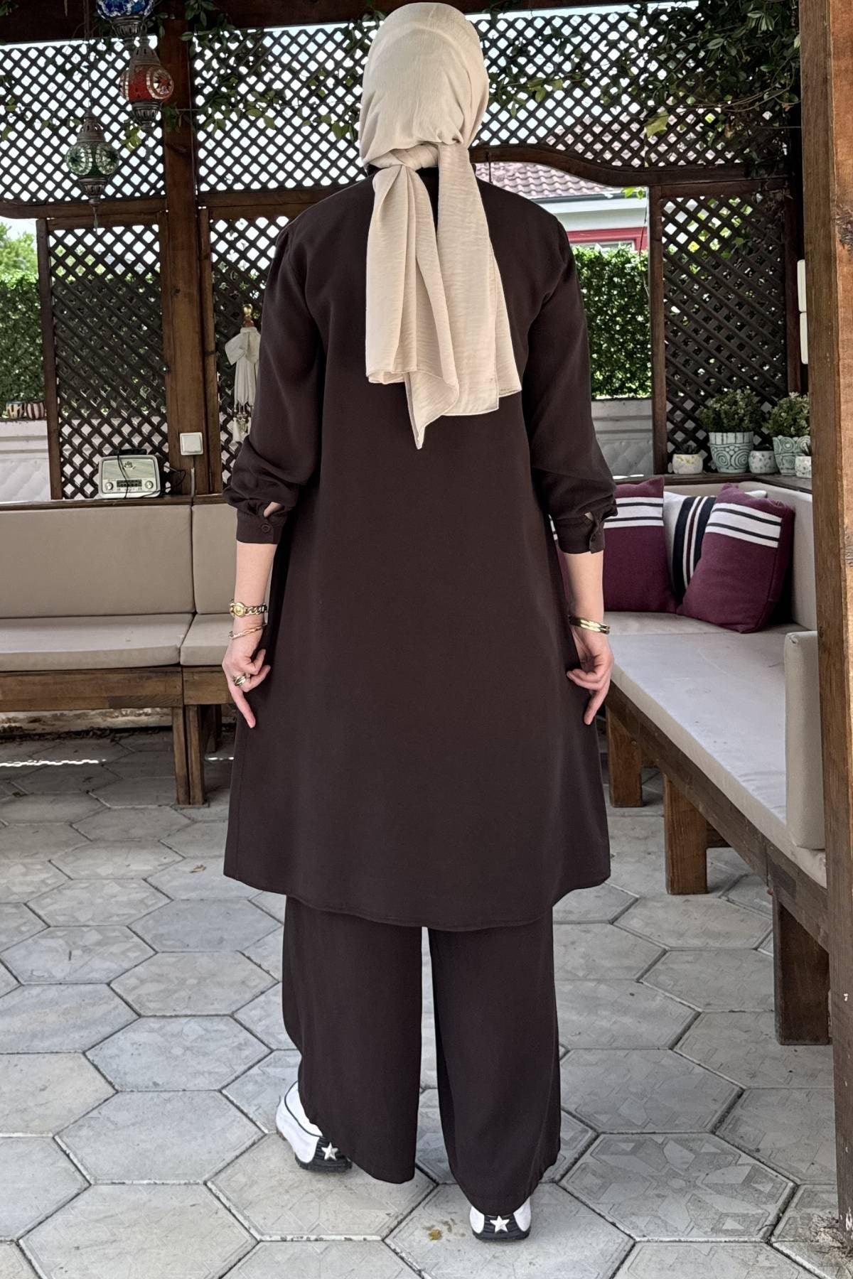 Ezgi Pantolonlu Takım Bordo | Rabia Şamlı | Tesettür Giyim, Elbise ve Kadın Giyim Modası