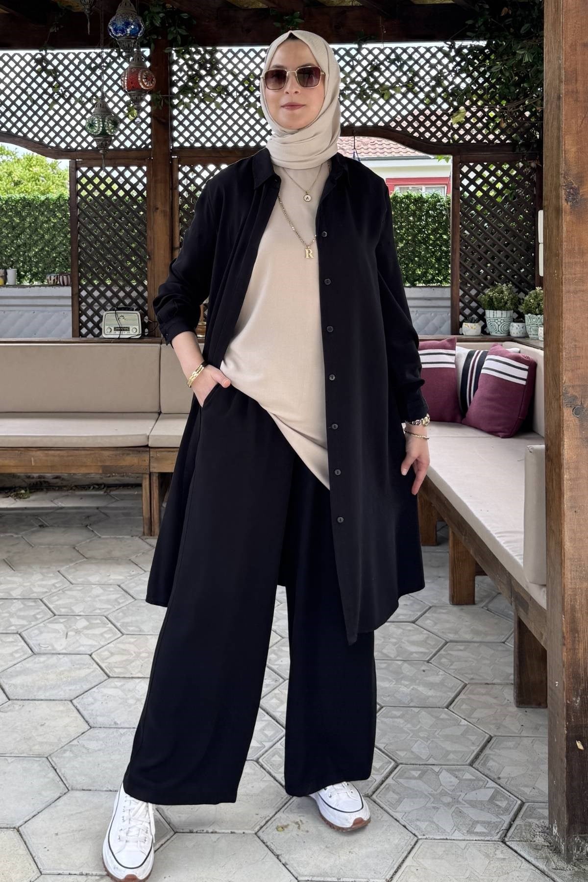 Ezgi Pantolonlu Takım Bordo | Rabia Şamlı | Tesettür Giyim, Elbise ve Kadın Giyim Modası