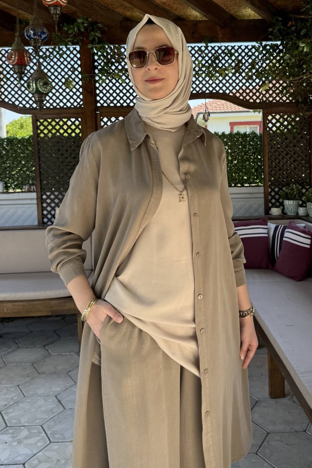 Ezgi Pantolonlu Takım Bordo | Rabia Şamlı | Tesettür Giyim, Elbise ve Kadın Giyim Modası