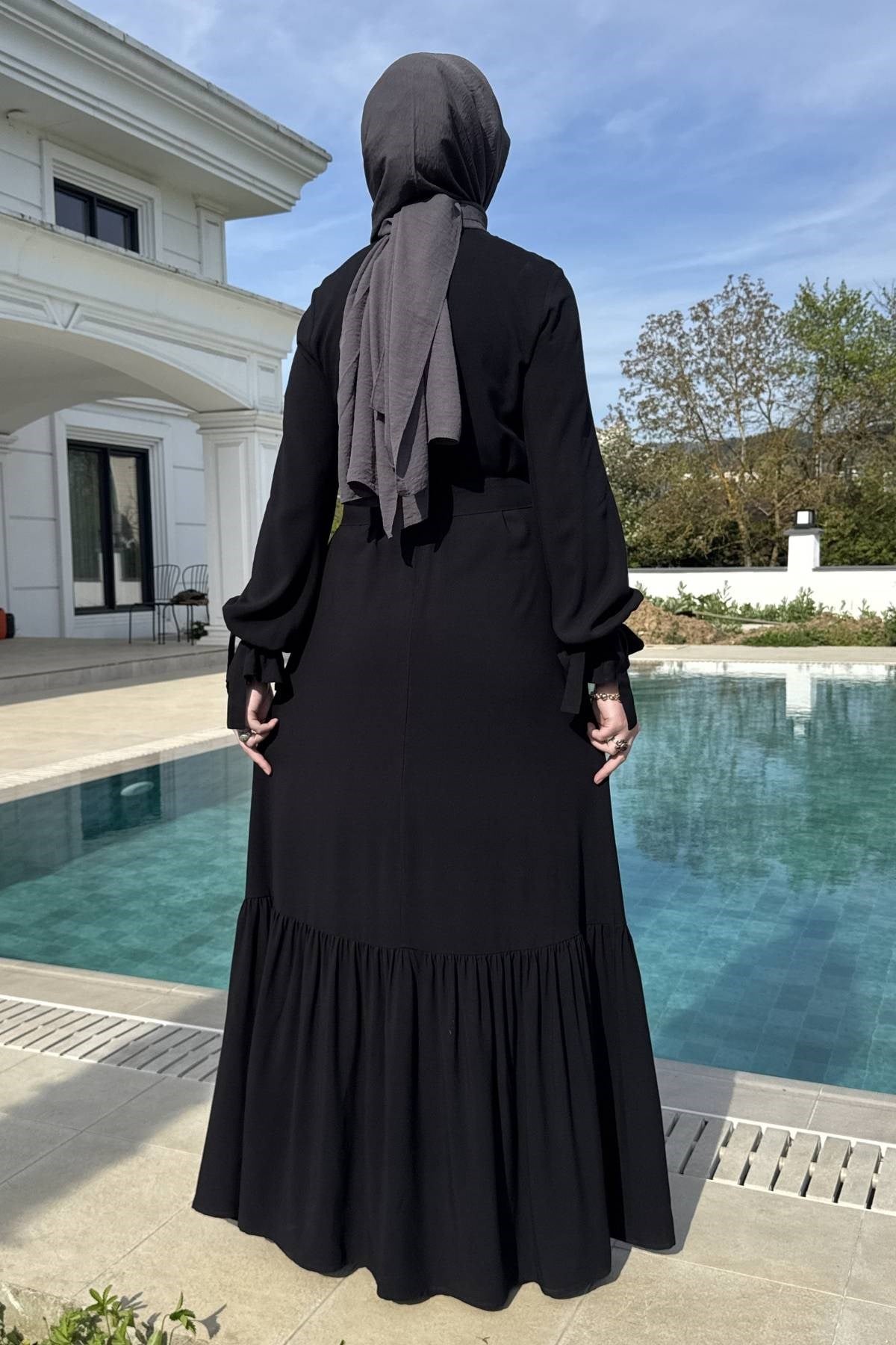 Nehir Elbise Saks | Rabia Şamlı | Tesettür Giyim, Elbise ve Kadın Giyim Modası