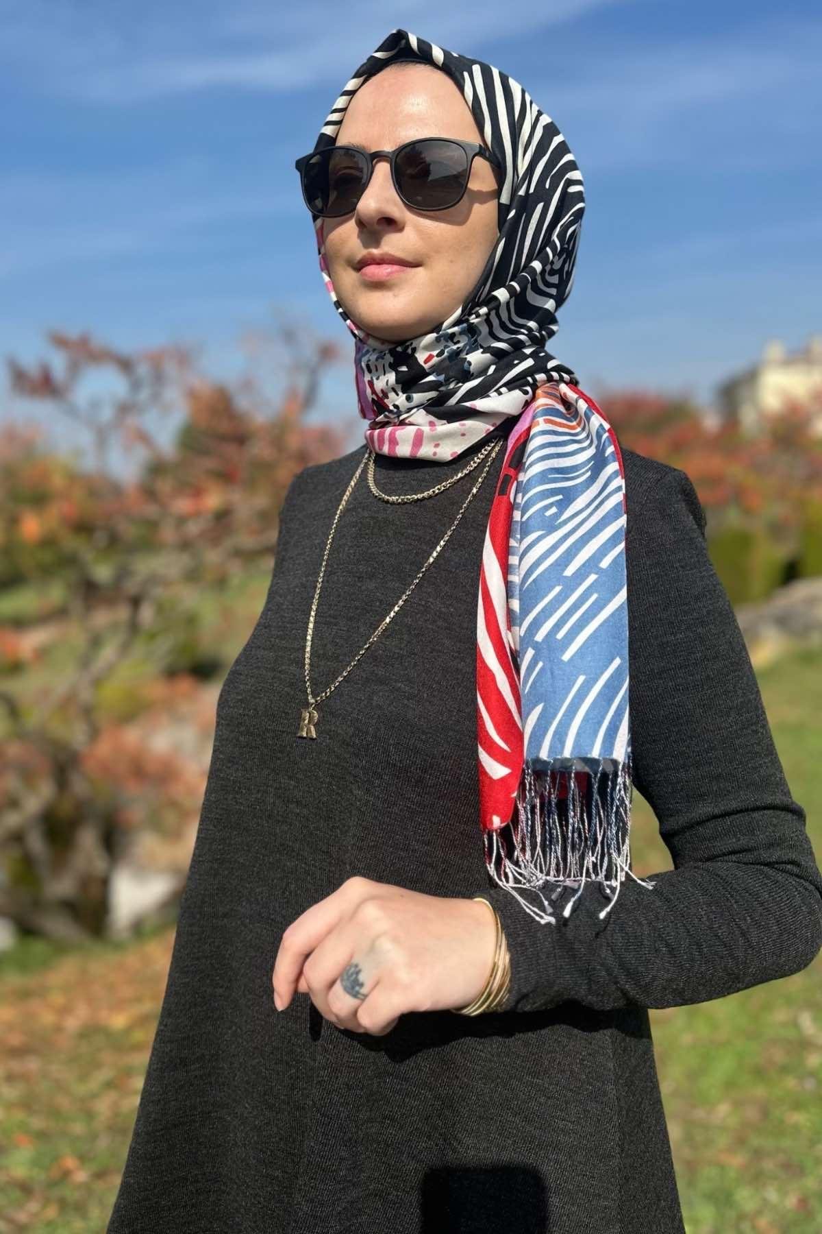 Elif Pantolonlu Triko Takım Siyah - Rabia Şamlı | Tesettür Giyim, Elbise ve Kadın Giyim Modası