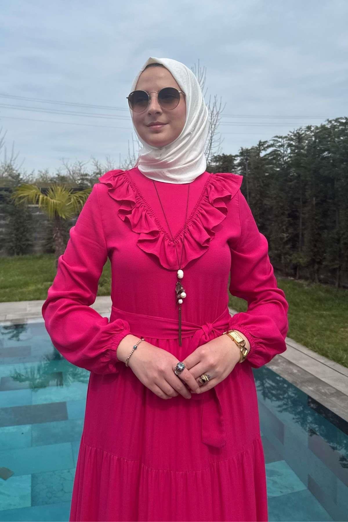 Botanik Elbise Bordo | Rabia Şamlı | Tesettür Giyim, Elbise ve Kadın Giyim Modası
