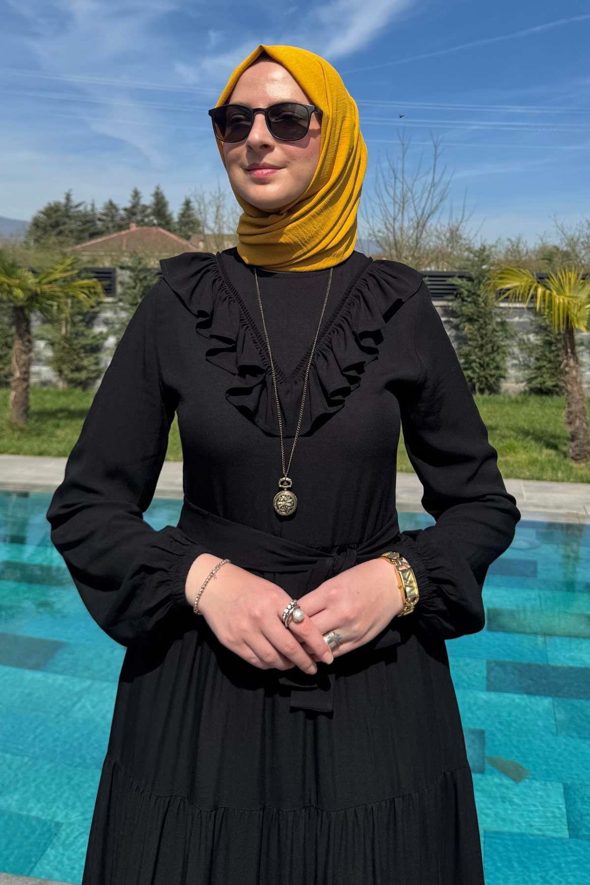 Botanik Elbise Bordo | Rabia Şamlı | Tesettür Giyim, Elbise ve Kadın Giyim Modası