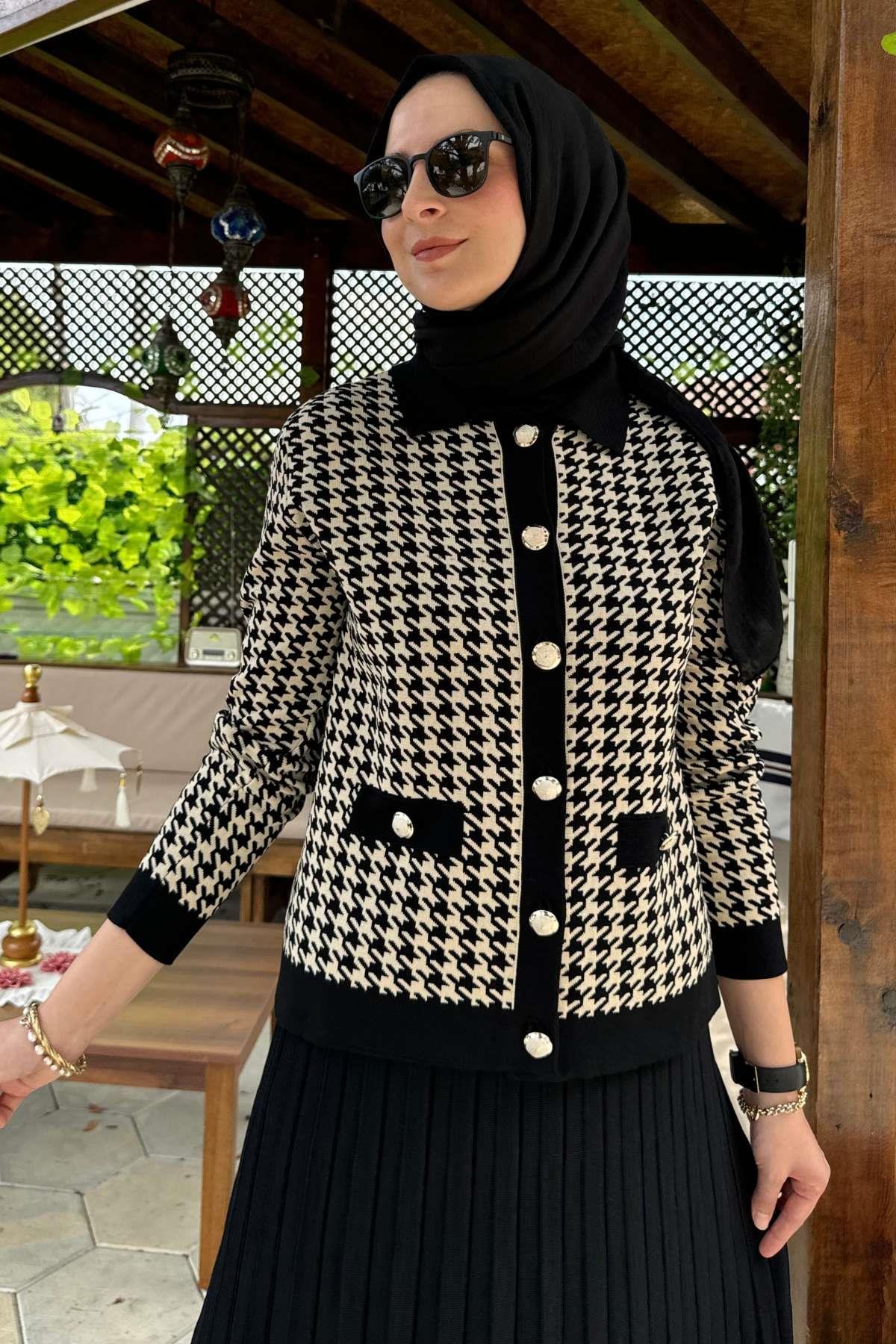 Sezen Triko Takım Siyah | Rabia Şamlı | Tesettür Giyim, Elbise ve Kadın Giyim Modası