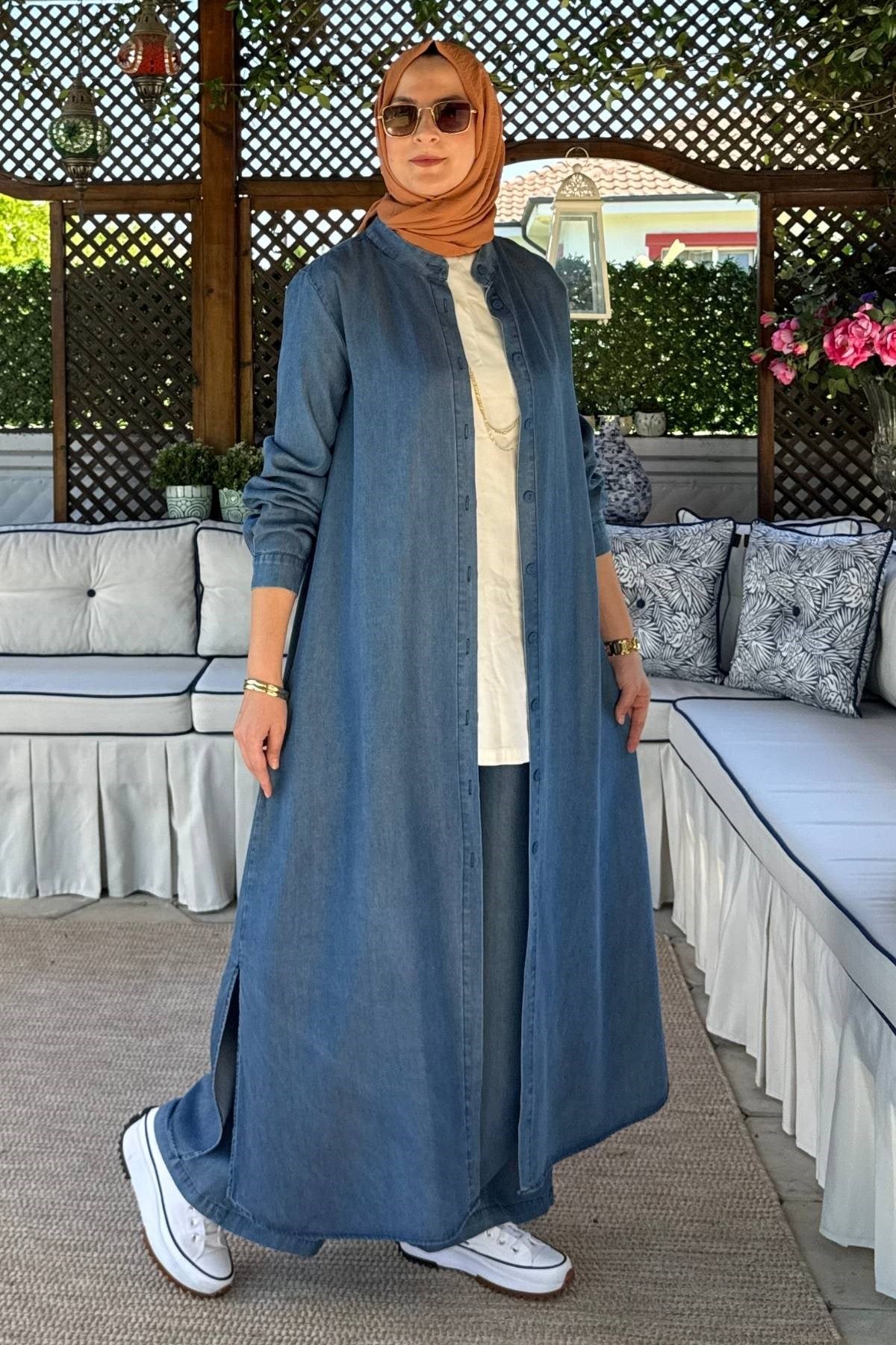 İnci Pantolonlu Takım Vizon | Rabia Şamlı | Tesettür Giyim, Elbise ve Kadın Giyim Modası