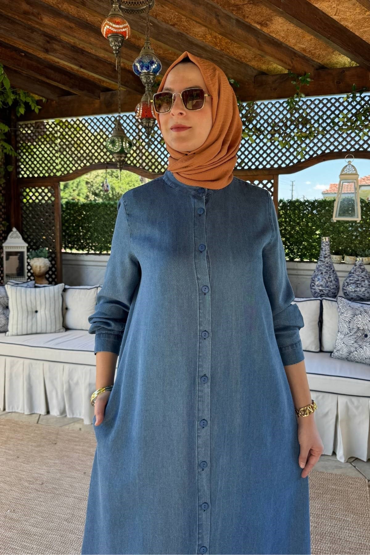 İnci Pantolonlu Takım Vizon | Rabia Şamlı | Tesettür Giyim, Elbise ve Kadın Giyim Modası