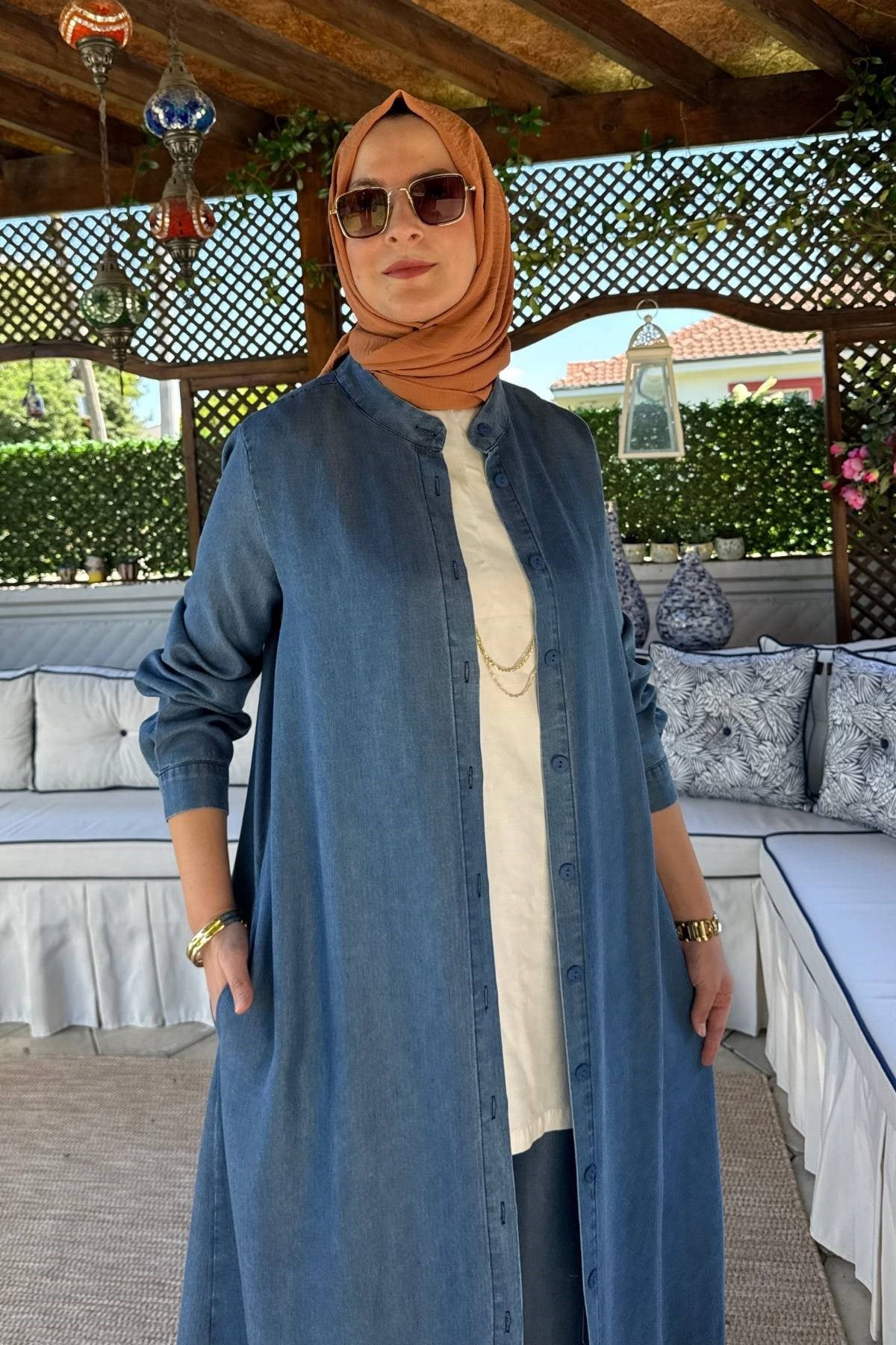İnci Pantolonlu Takım Vizon | Rabia Şamlı | Tesettür Giyim, Elbise ve Kadın Giyim Modası