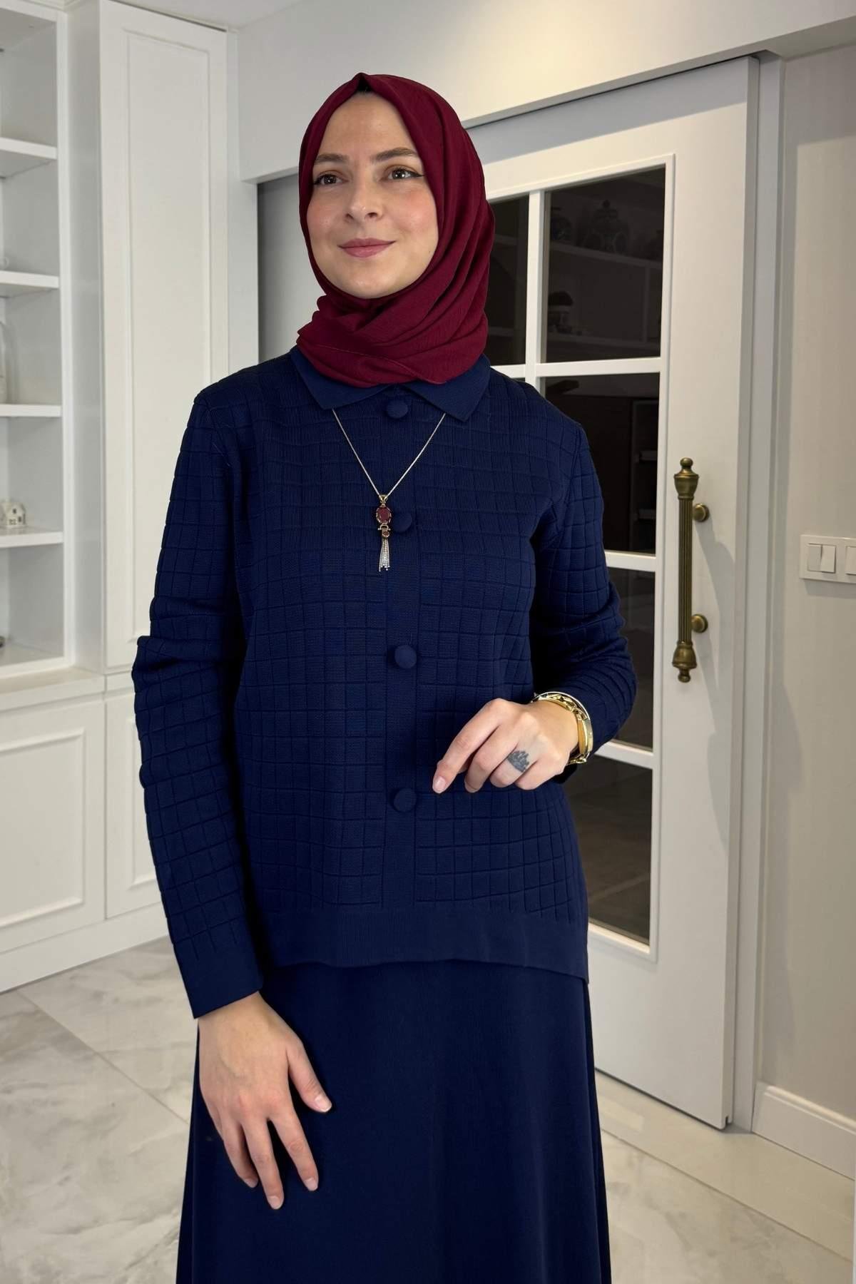 Sare Triko Takım Sütlü Kahve | Rabia Şamlı | Tesettür Giyim, Elbise ve Kadın Giyim Modası