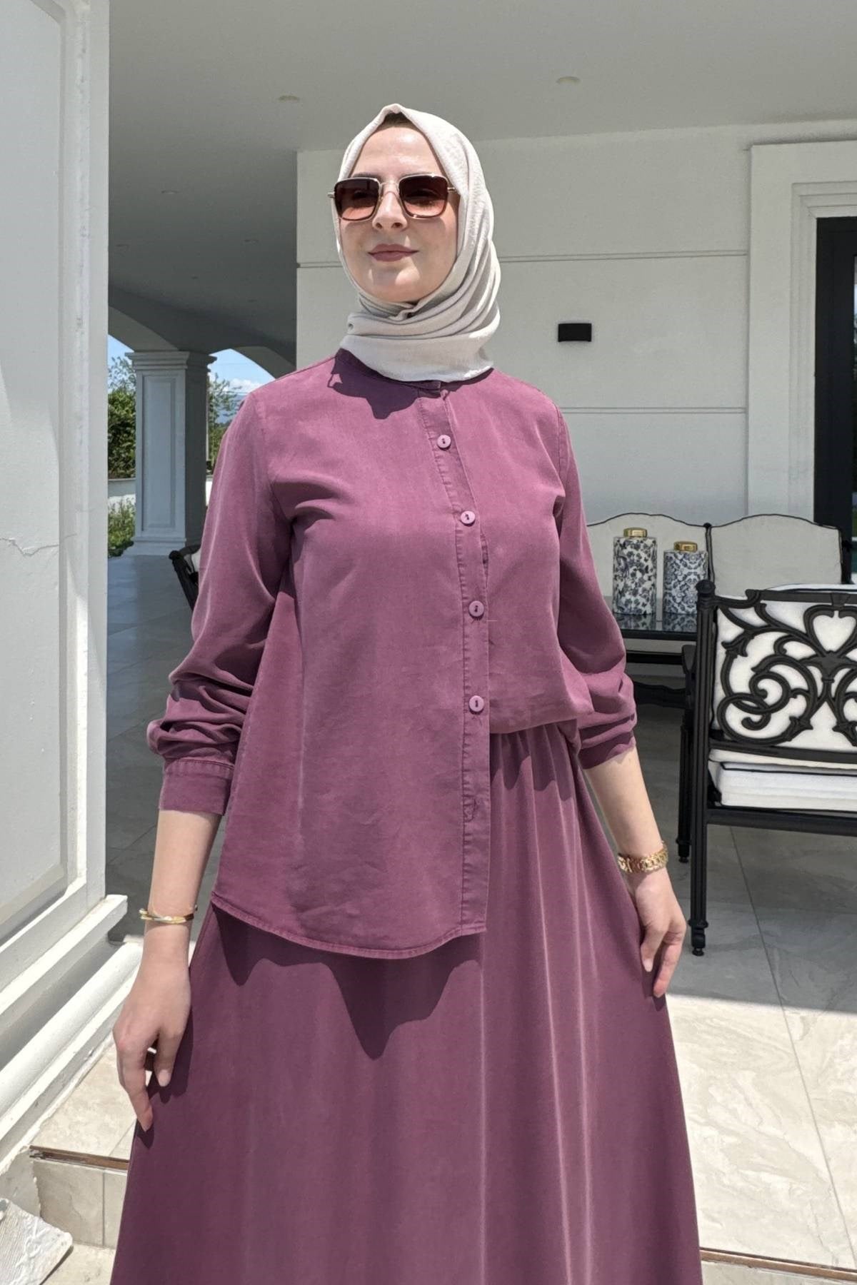 Ezgi Pantolonlu Takım Bordo | Rabia Şamlı | Tesettür Giyim, Elbise ve Kadın Giyim Modası