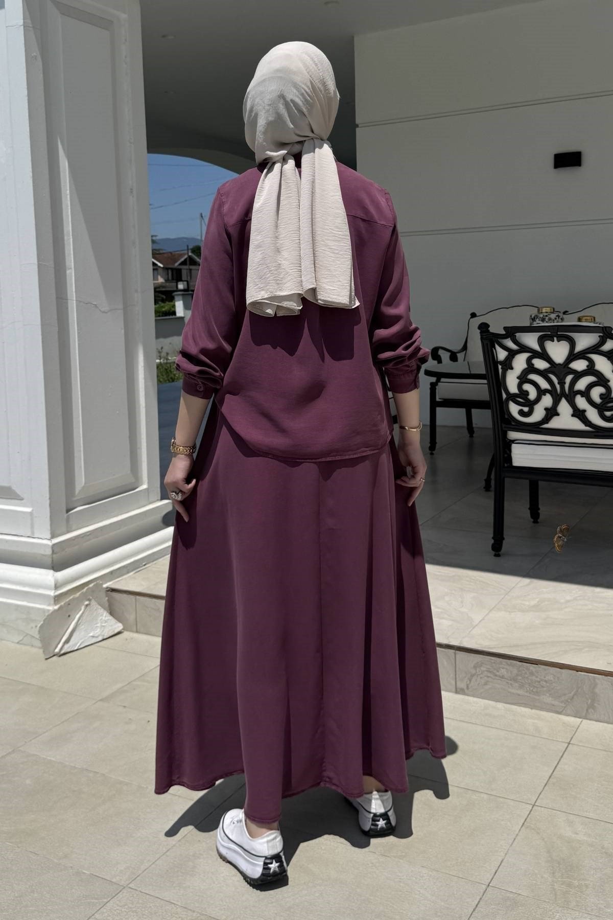 Ezgi Pantolonlu Takım Bordo | Rabia Şamlı | Tesettür Giyim, Elbise ve Kadın Giyim Modası