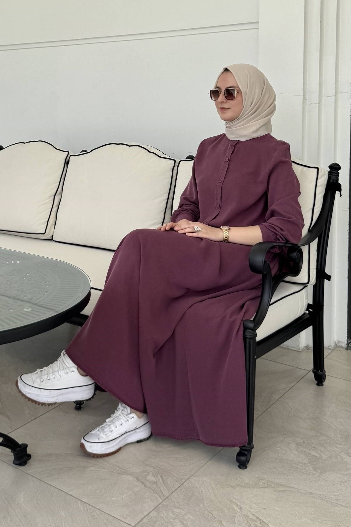 Ezgi Pantolonlu Takım Bordo | Rabia Şamlı | Tesettür Giyim, Elbise ve Kadın Giyim Modası