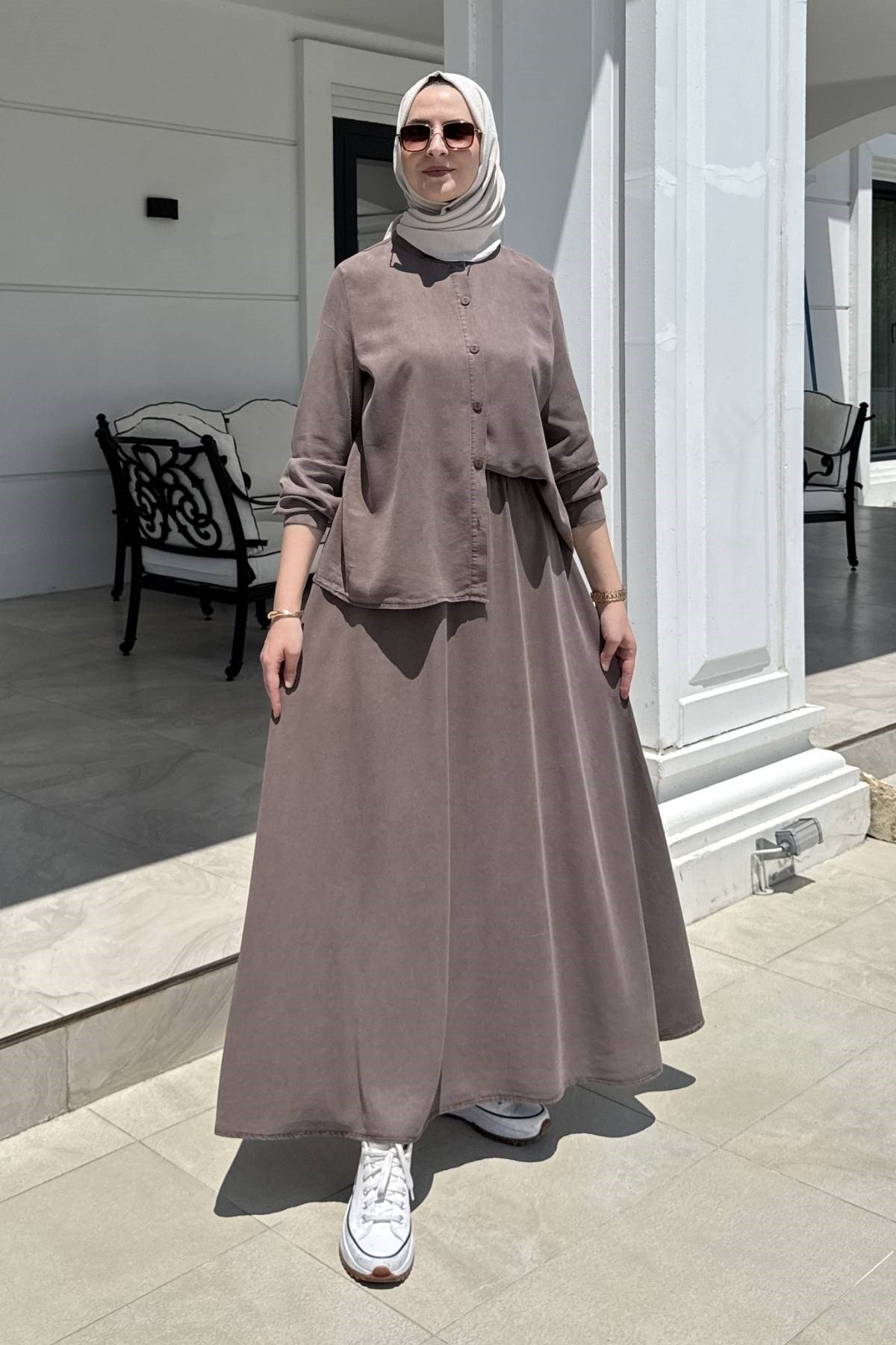 Ezgi Pantolonlu Takım Bordo | Rabia Şamlı | Tesettür Giyim, Elbise ve Kadın Giyim Modası