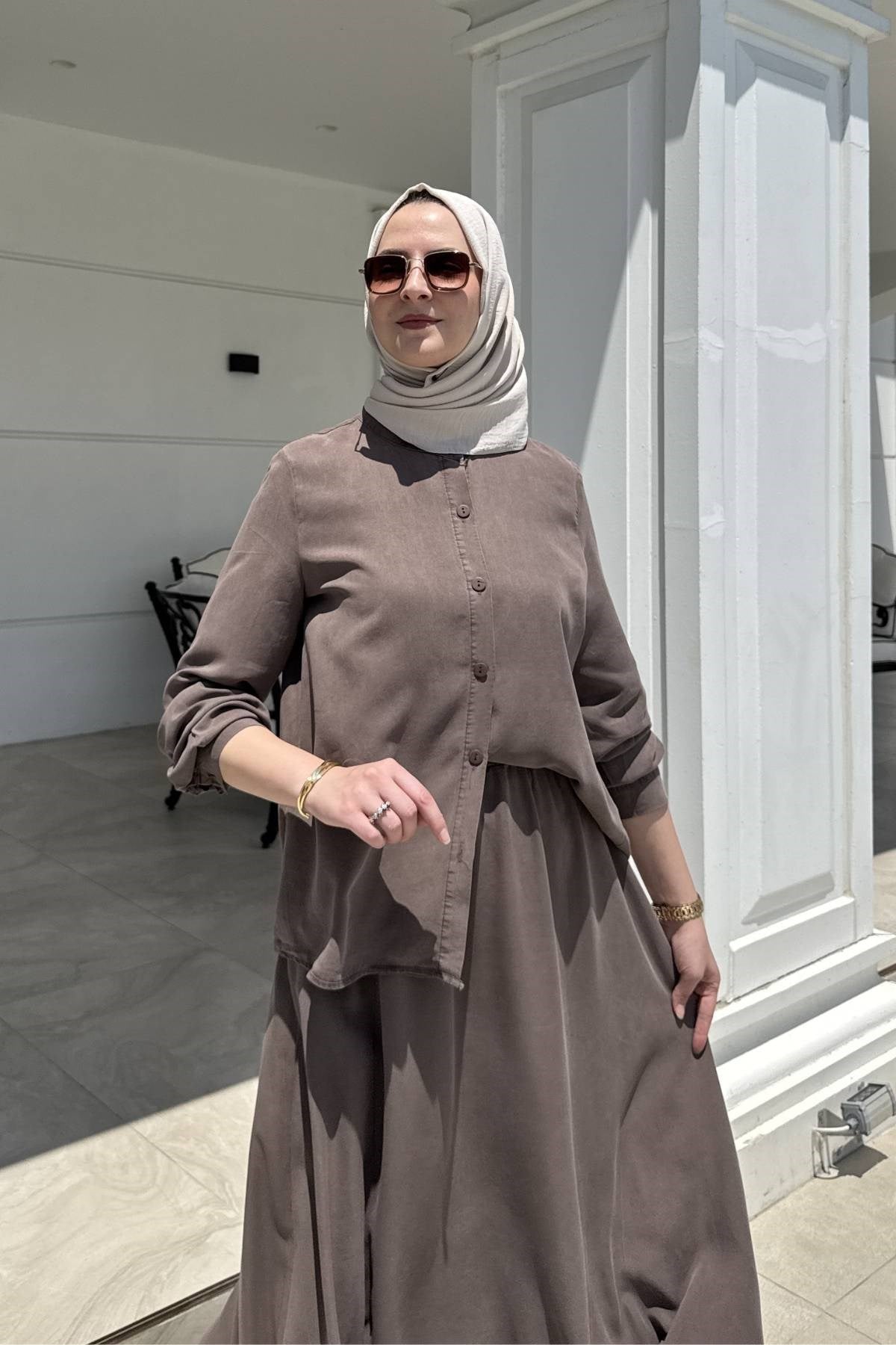 Ezgi Pantolonlu Takım Bordo | Rabia Şamlı | Tesettür Giyim, Elbise ve Kadın Giyim Modası