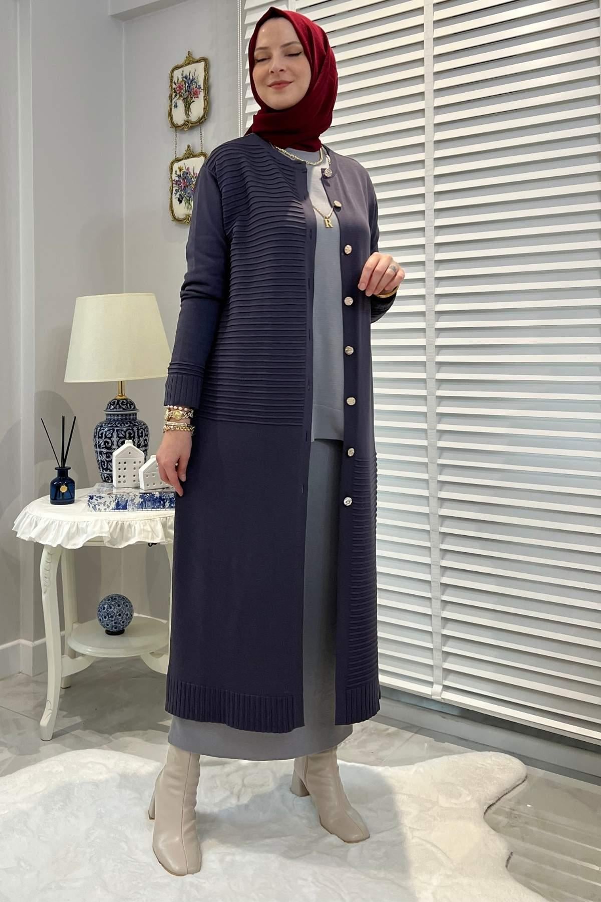 İkra Turuncu Triko Hırka - Rabia Şamlı | Tesettür Giyim, Elbise ve Kadın Giyim Modası