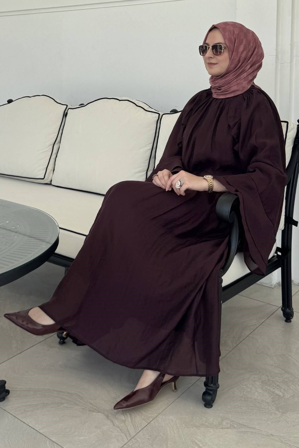 Ezgi Pantolonlu Takım Bordo | Rabia Şamlı | Tesettür Giyim, Elbise ve Kadın Giyim Modası