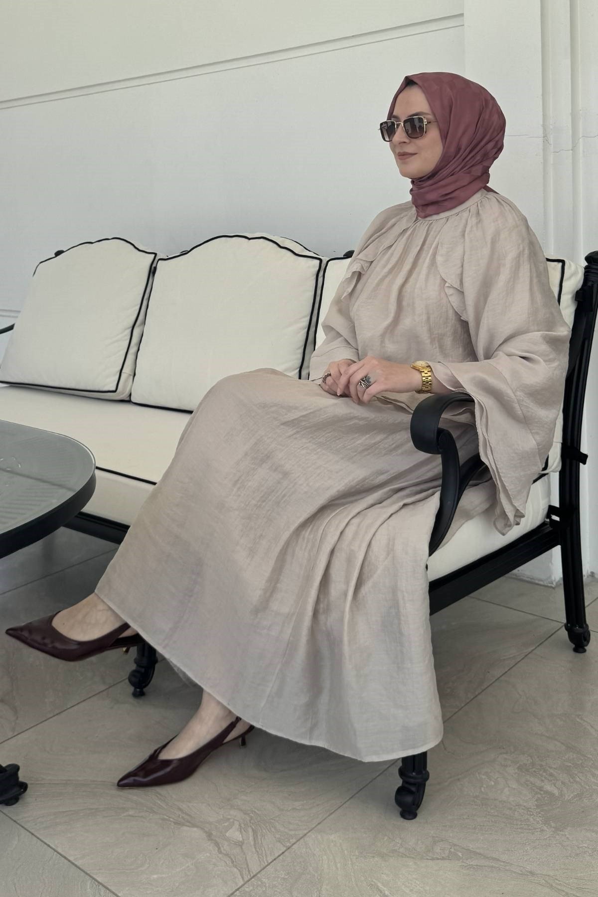 Ezgi Pantolonlu Takım Bordo | Rabia Şamlı | Tesettür Giyim, Elbise ve Kadın Giyim Modası