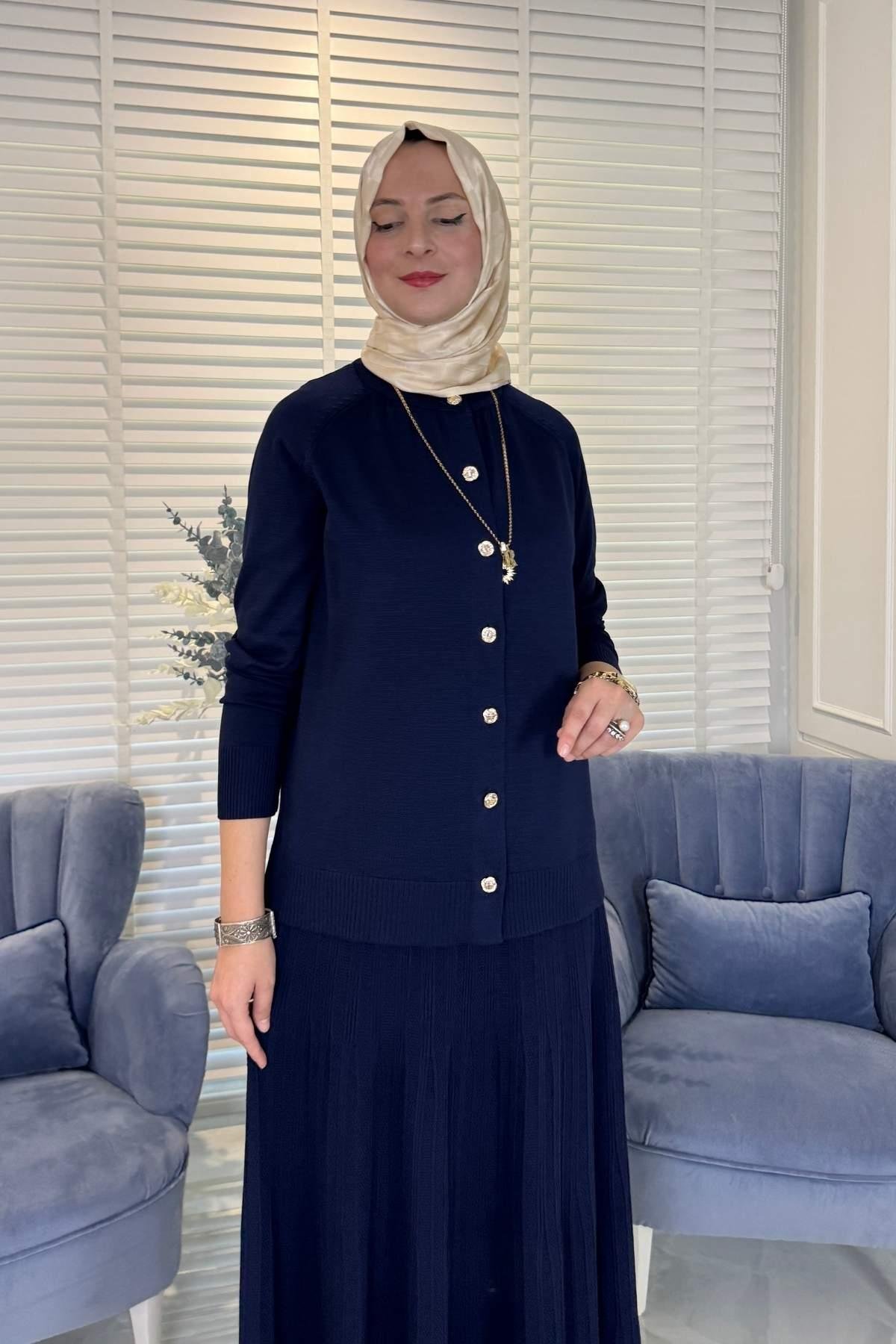 Sezen Triko Takım Kahve | Rabia Şamlı | Tesettür Giyim, Elbise ve Kadın Giyim Modası