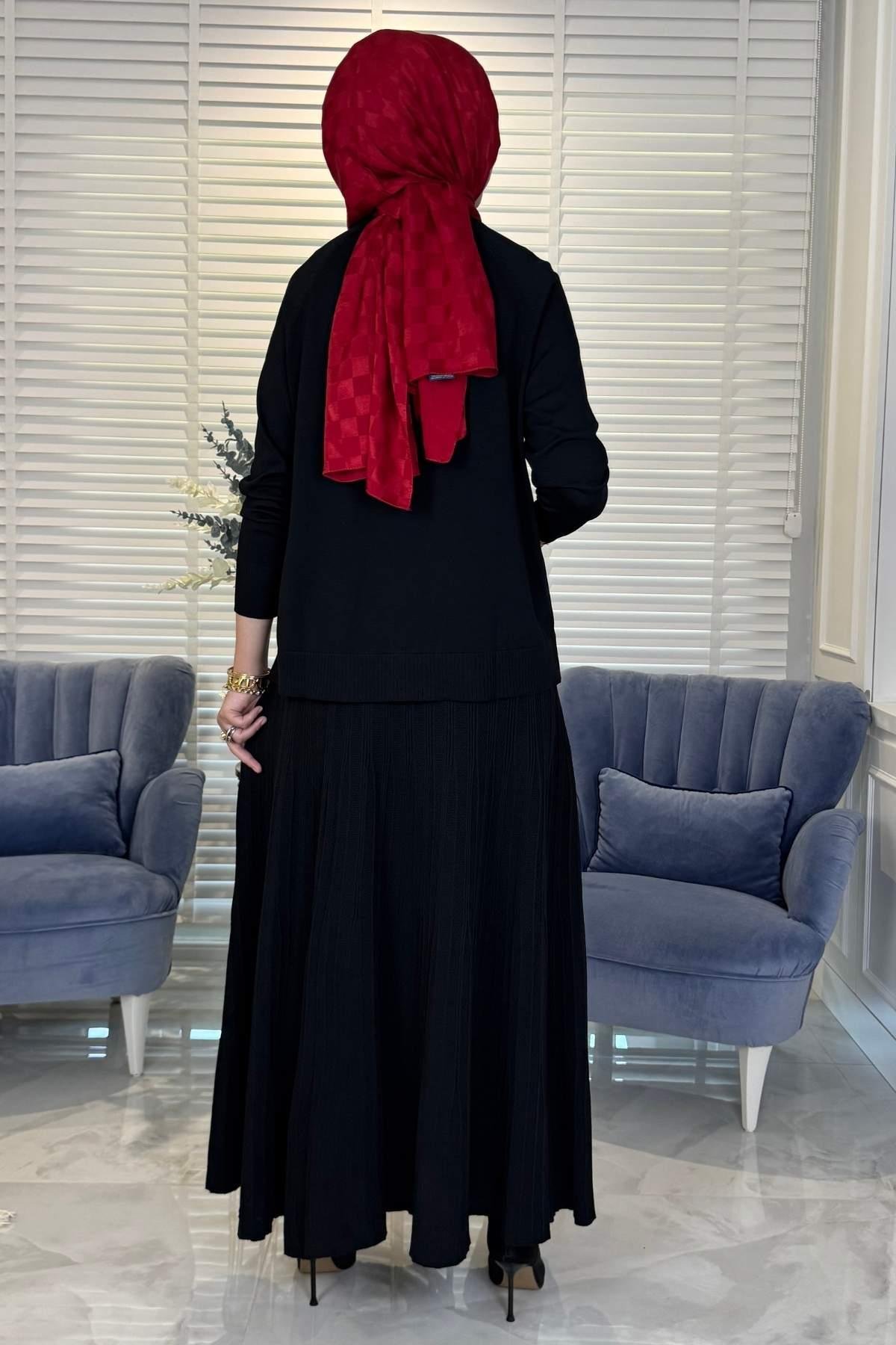 Sezen Triko Takım Kahve | Rabia Şamlı | Tesettür Giyim, Elbise ve Kadın Giyim Modası