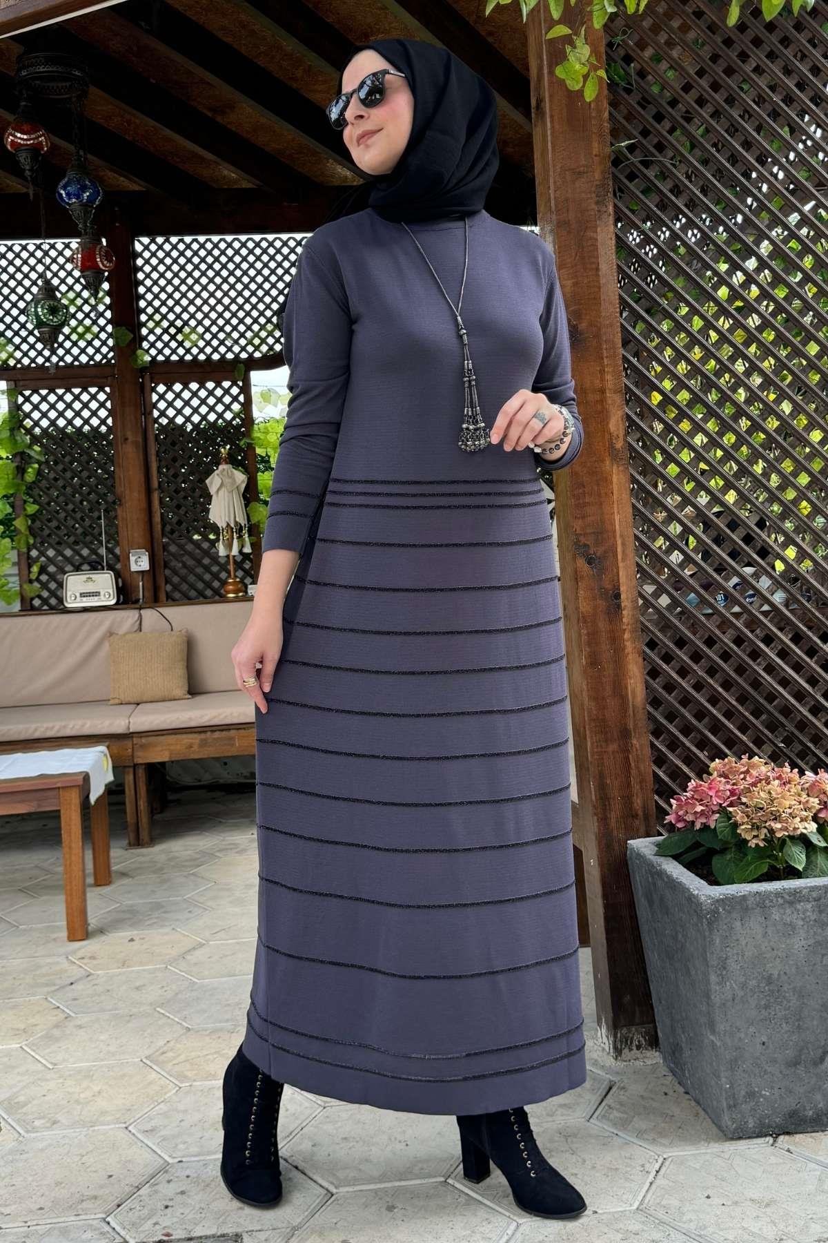 Rüya Kırmızı Triko Elbise - Rabia Şamlı