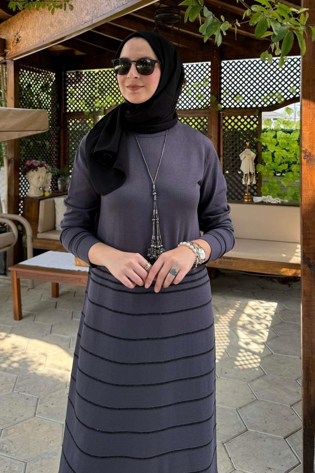 Rüya Kırmızı Triko Elbise - Rabia Şamlı