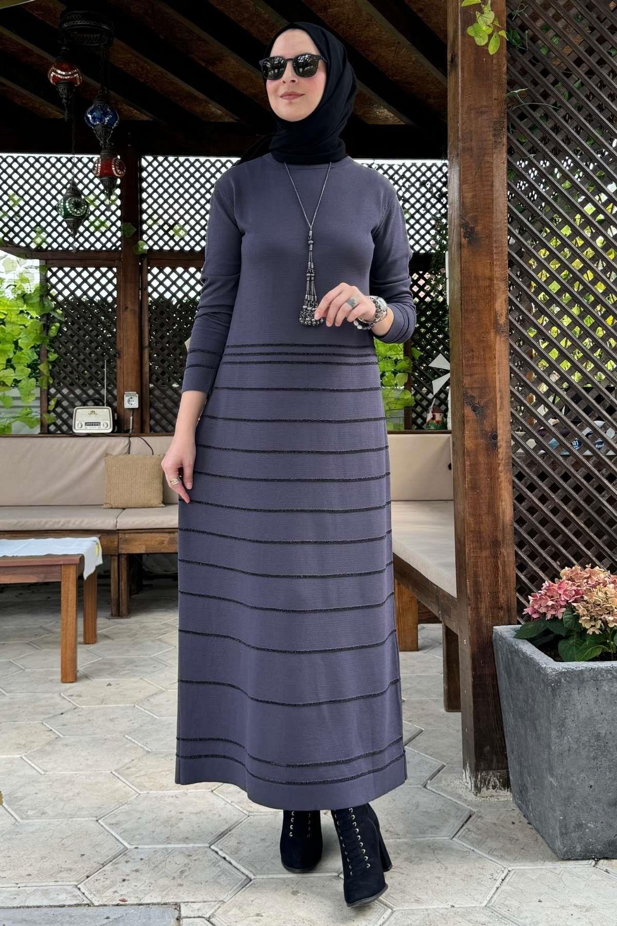 Rüya Kırmızı Triko Elbise - Rabia Şamlı