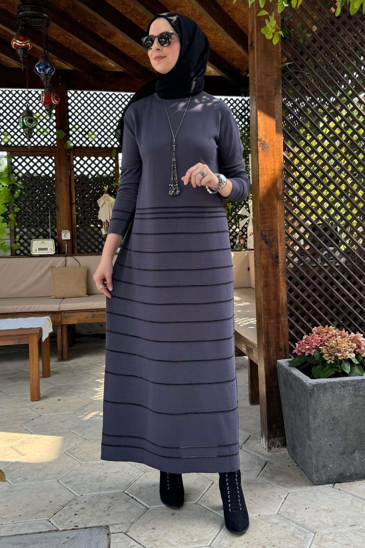 Rüya Kırmızı Triko Elbise - Rabia Şamlı