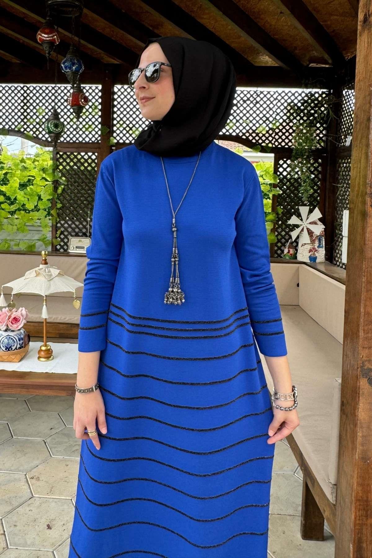 Rüya Kırmızı Triko Elbise - Rabia Şamlı