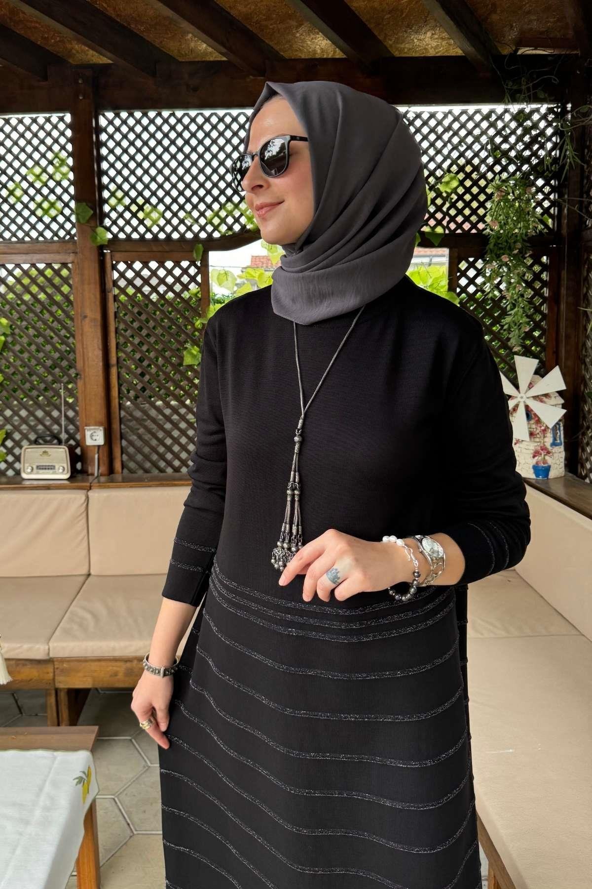Rüya Kırmızı Triko Elbise - Rabia Şamlı