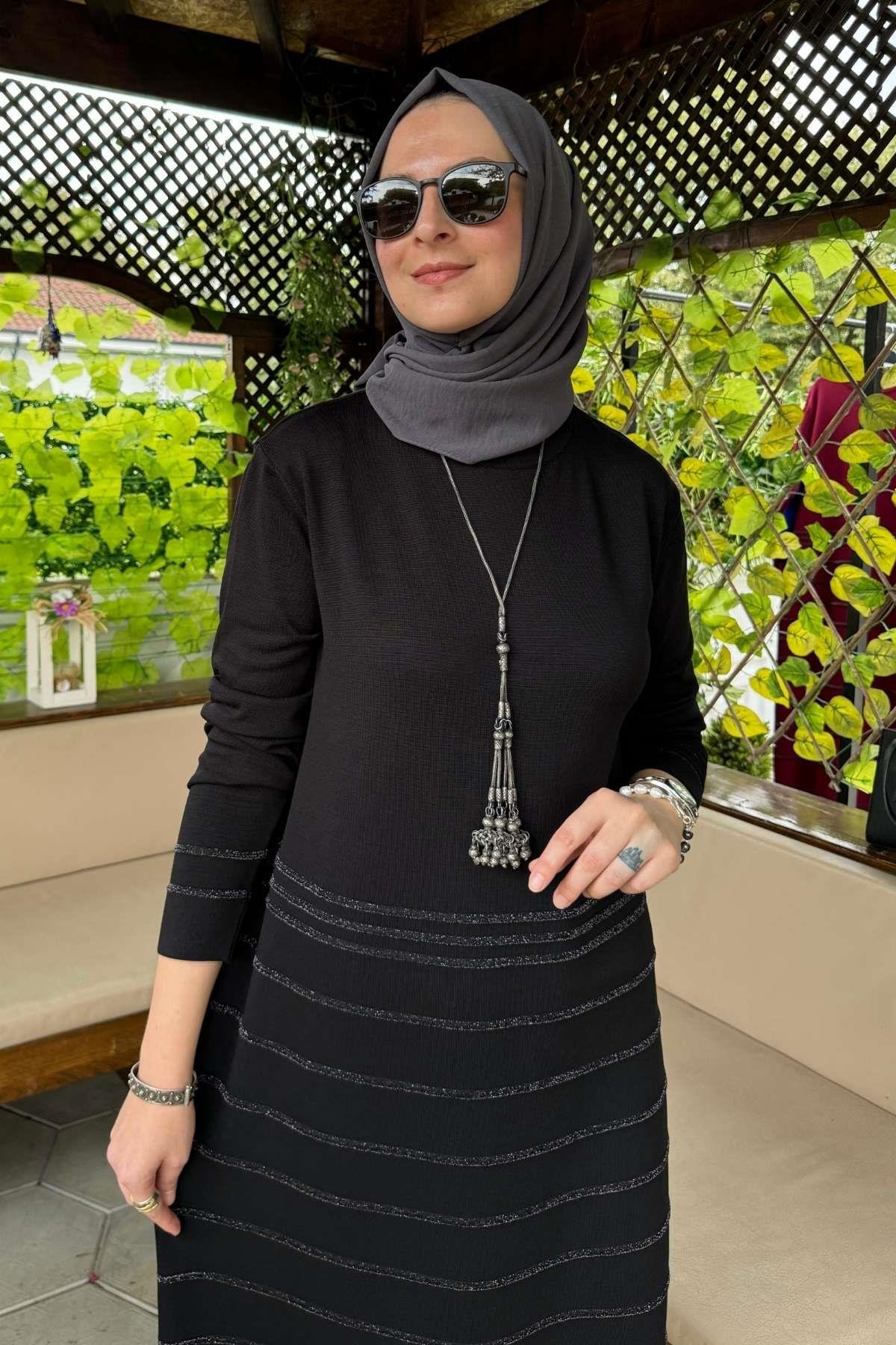 Rüya Kırmızı Triko Elbise - Rabia Şamlı