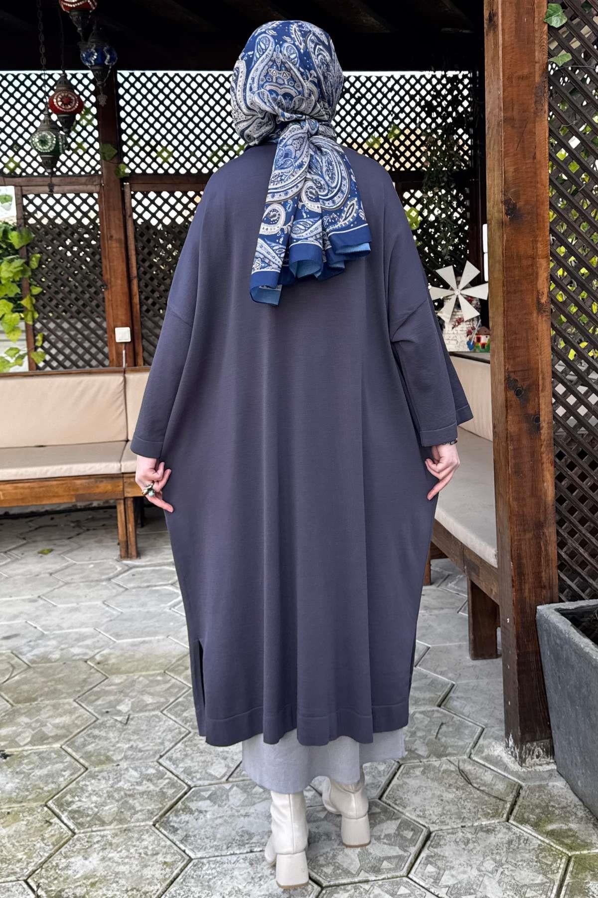 Sinem Çelik Örme Triko Hırka Sütlü Kahve - Rabia Şamlı | Tesettür Giyim, Elbise ve Kadın Giyim Modası