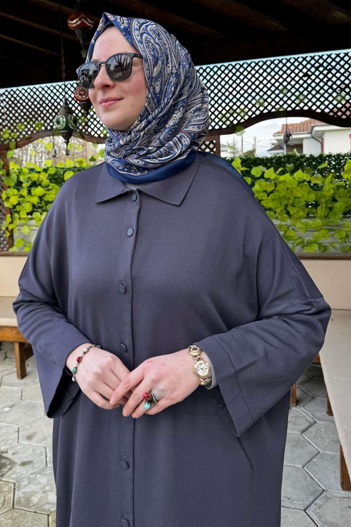 Sinem Çelik Örme Triko Hırka Sütlü Kahve - Rabia Şamlı | Tesettür Giyim, Elbise ve Kadın Giyim Modası