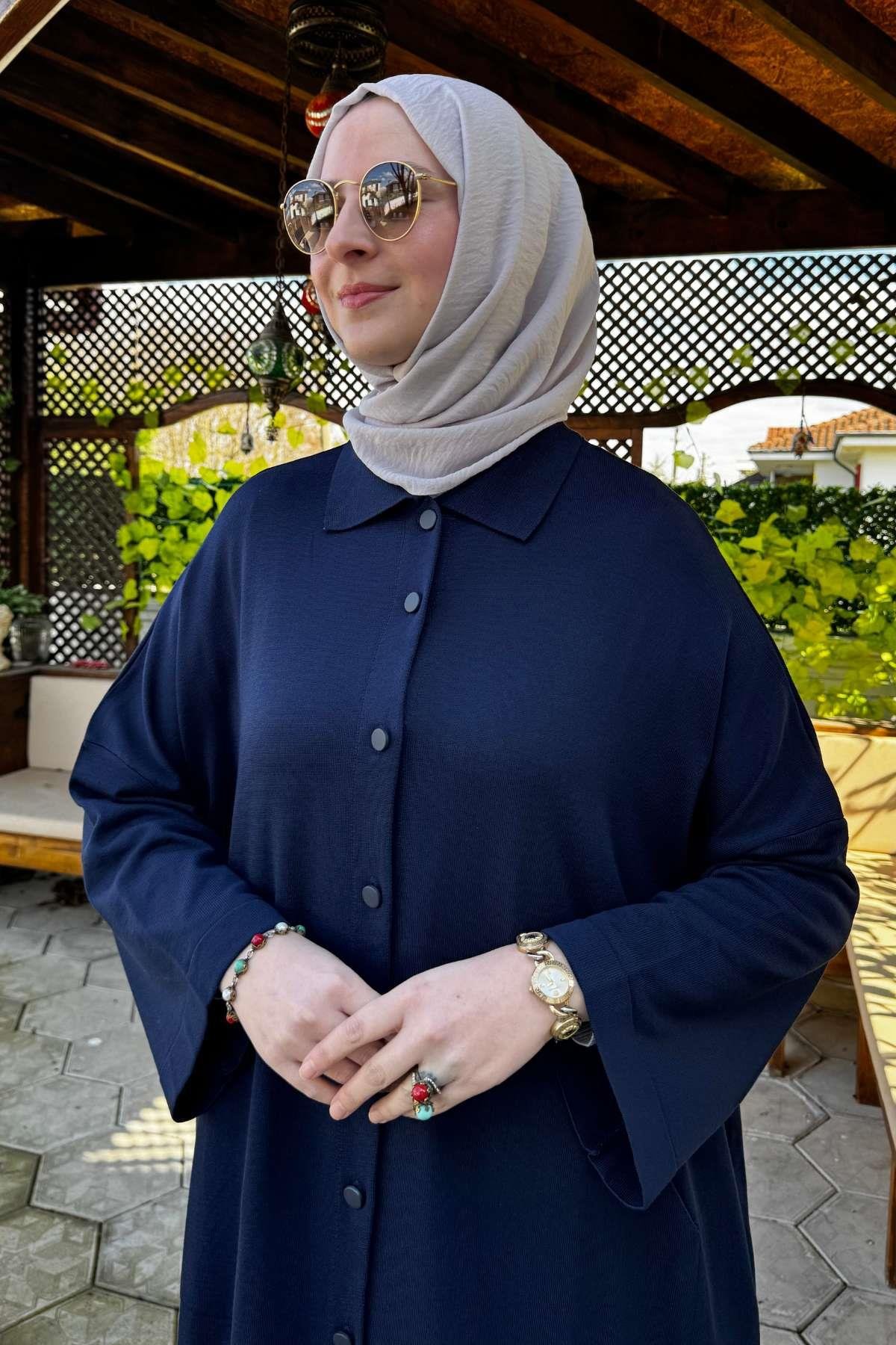 Sinem Çelik Örme Triko Hırka Sütlü Kahve - Rabia Şamlı | Tesettür Giyim, Elbise ve Kadın Giyim Modası