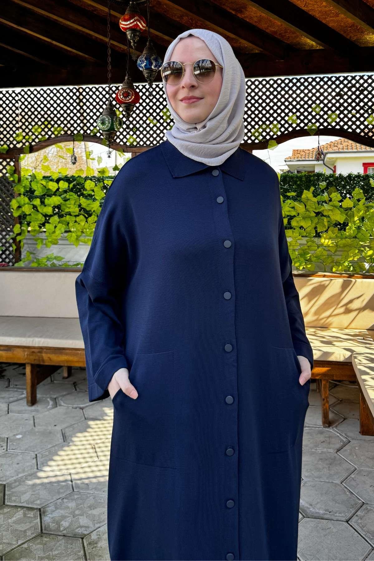 Sinem Çelik Örme Triko Hırka Sütlü Kahve - Rabia Şamlı | Tesettür Giyim, Elbise ve Kadın Giyim Modası