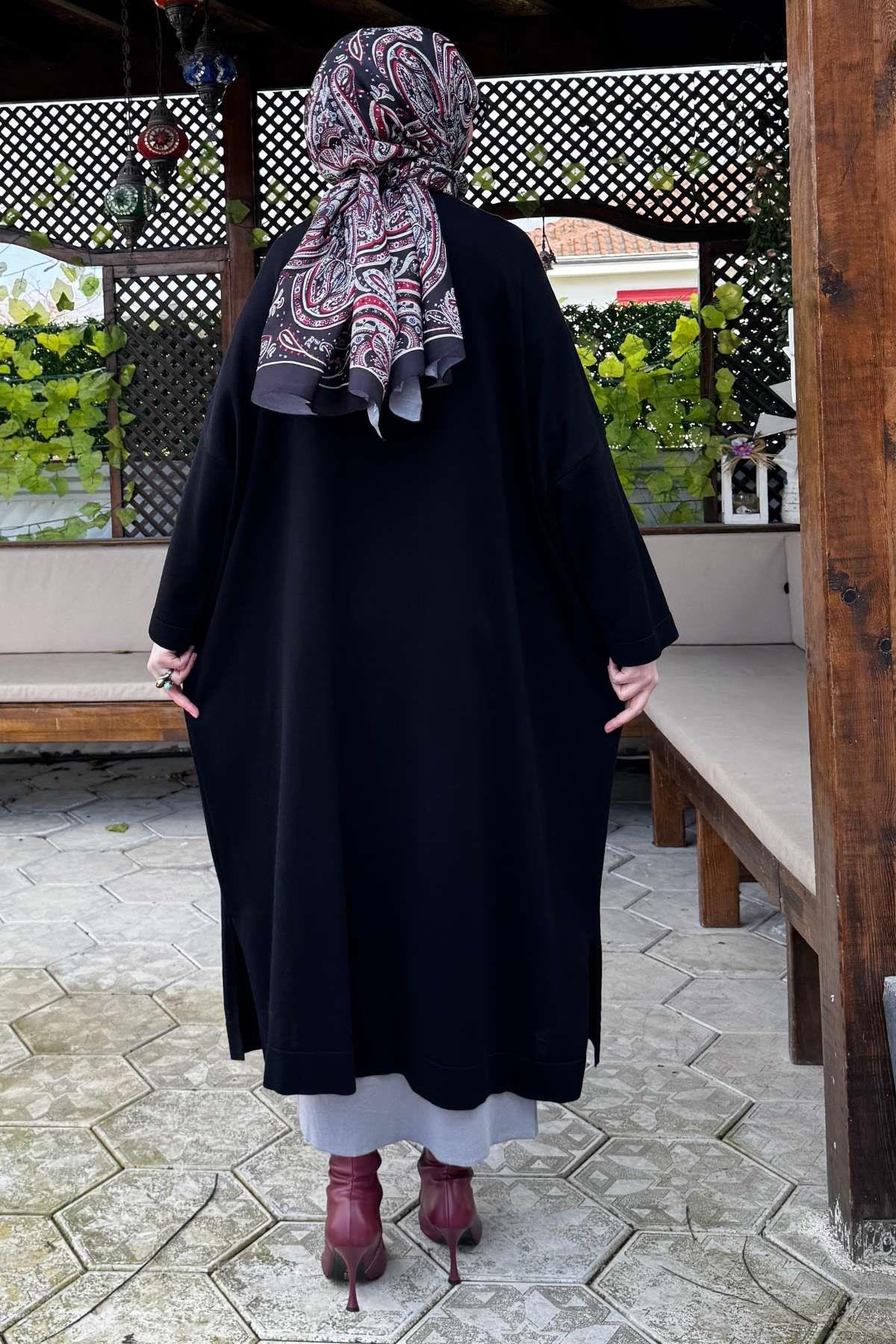 Sinem Çelik Örme Triko Hırka Sütlü Kahve - Rabia Şamlı | Tesettür Giyim, Elbise ve Kadın Giyim Modası