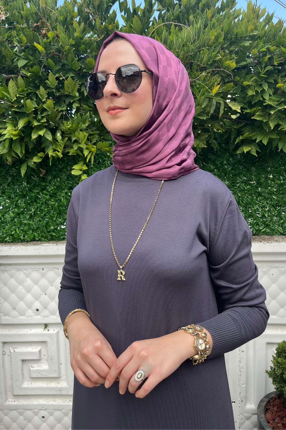 Rüya Sütlü Kahve Triko Elbise | Rabia Şamlı | Tesettür Giyim, Elbise ve Kadın Giyim Modası