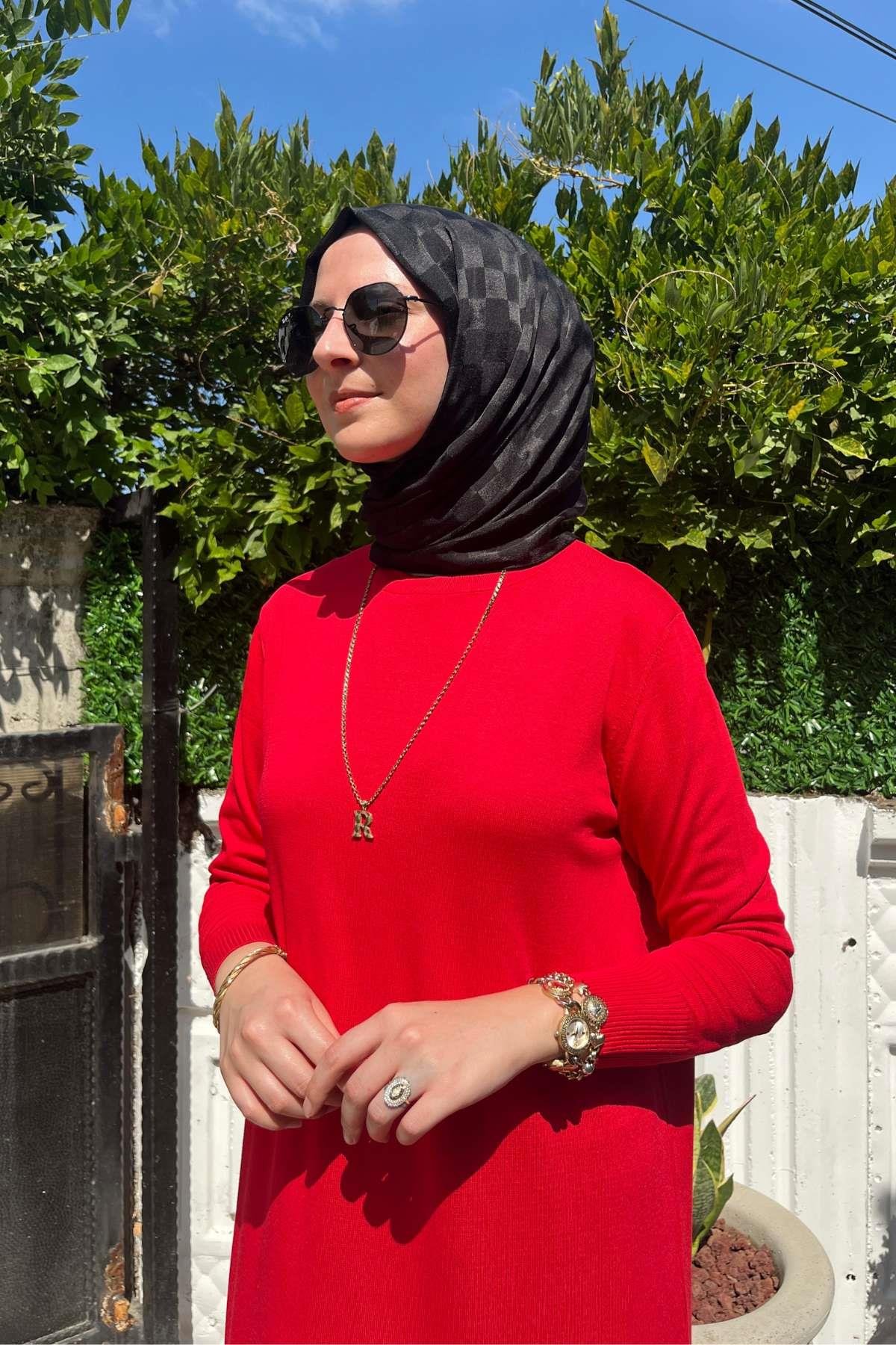 Rüya Sütlü Kahve Triko Elbise | Rabia Şamlı | Tesettür Giyim, Elbise ve Kadın Giyim Modası