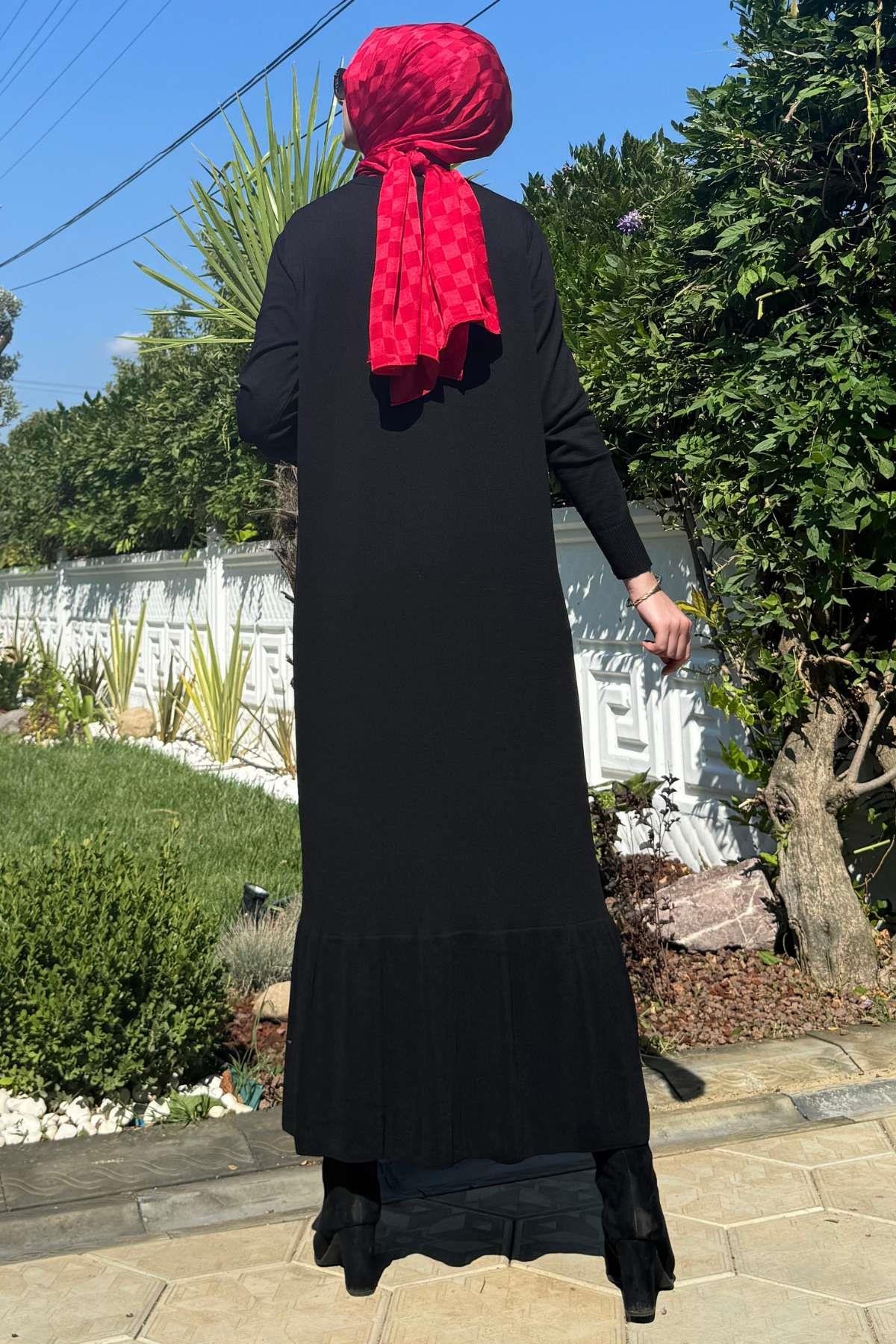 Samanyolu Bordo Triko Elbise | Rabia Şamlı | Tesettür Giyim, Elbise ve Kadın Giyim Modası