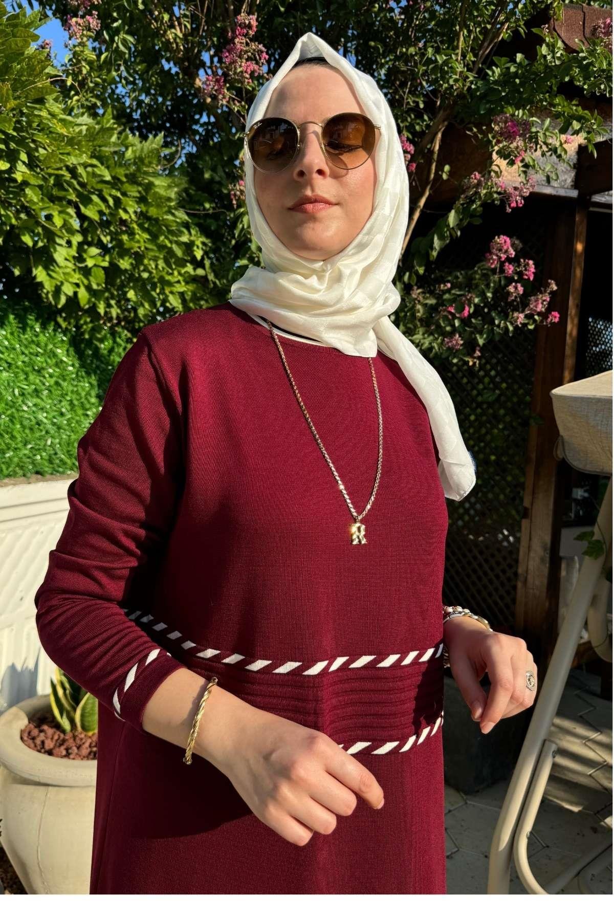 Armağan Camel Triko Elbise | Rabia Şamlı | Tesettür Giyim, Elbise ve Kadın Giyim Modası