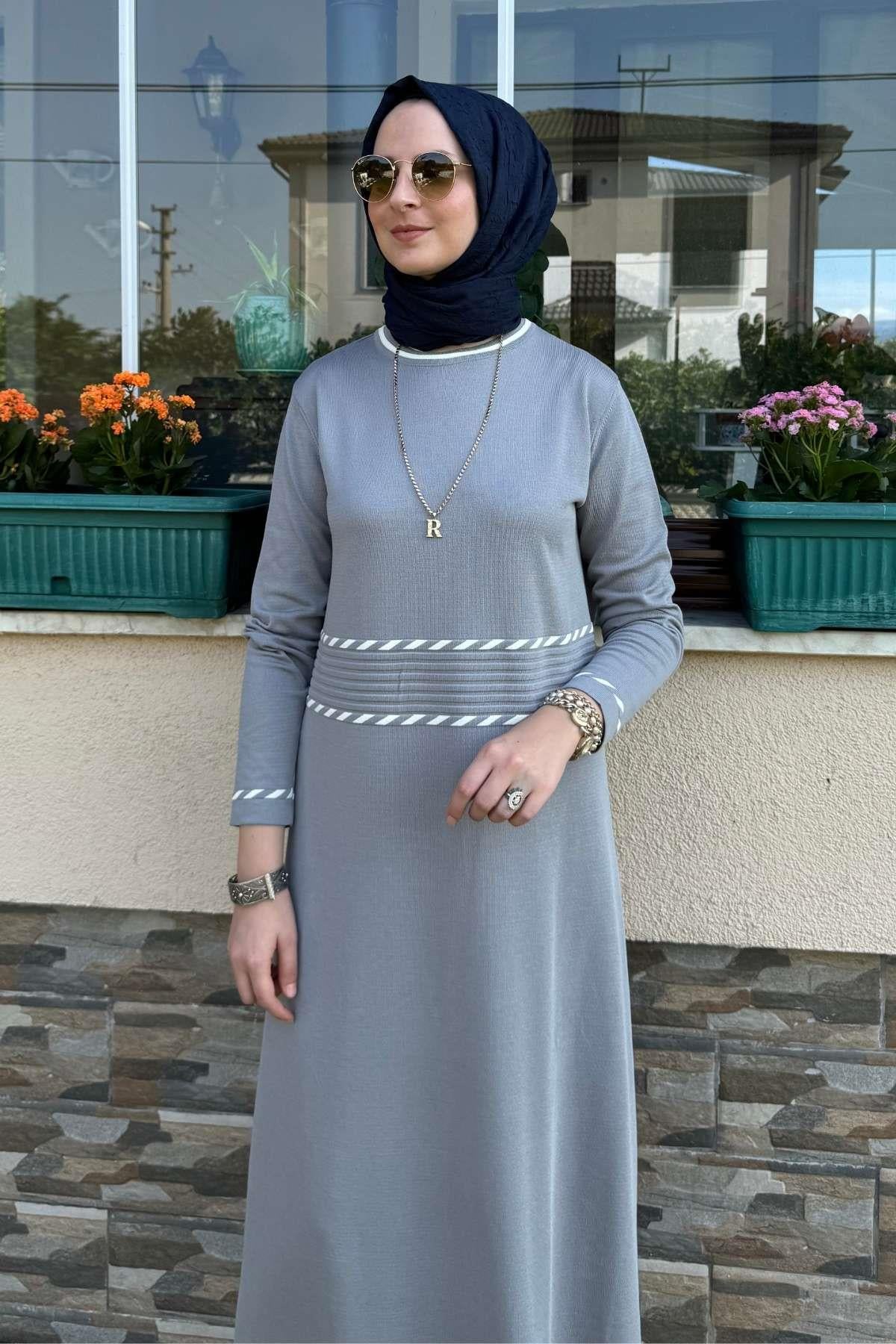 Armağan Camel Triko Elbise | Rabia Şamlı | Tesettür Giyim, Elbise ve Kadın Giyim Modası