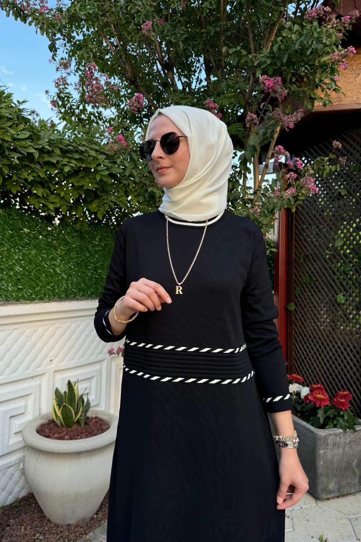 Armağan Camel Triko Elbise | Rabia Şamlı | Tesettür Giyim, Elbise ve Kadın Giyim Modası