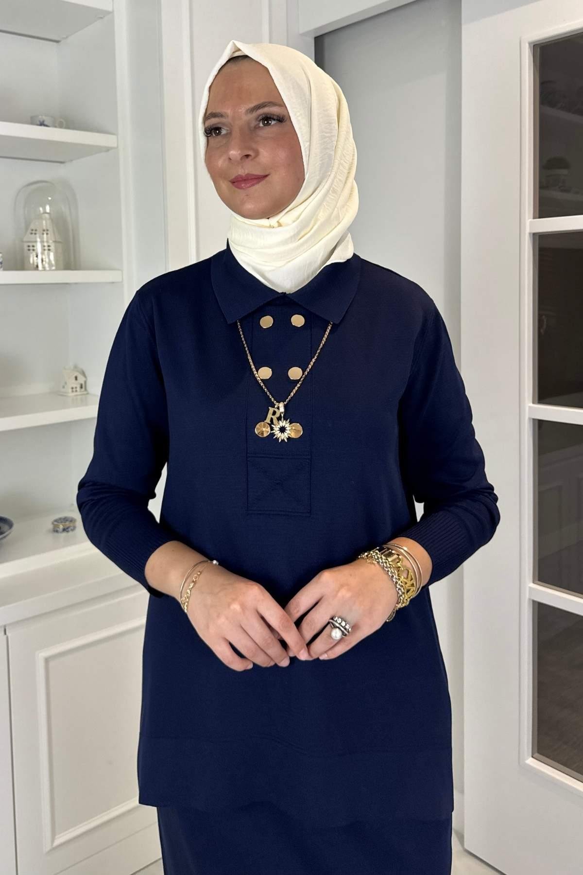 Narin Triko Takım Haki | Rabia Şamlı | Tesettür Giyim, Elbise ve Kadın Giyim Modası