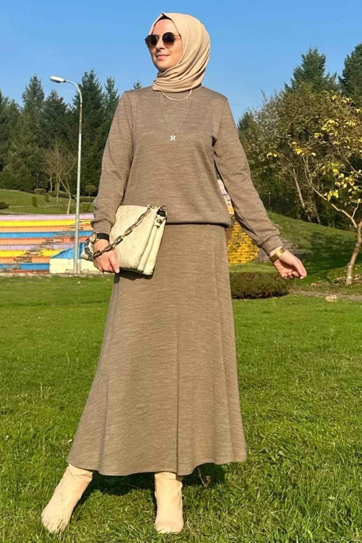 Işıl Pantolonlu Triko Takım Siyah | Rabia Şamlı | Tesettür Giyim, Elbise ve Kadın Giyim Modası