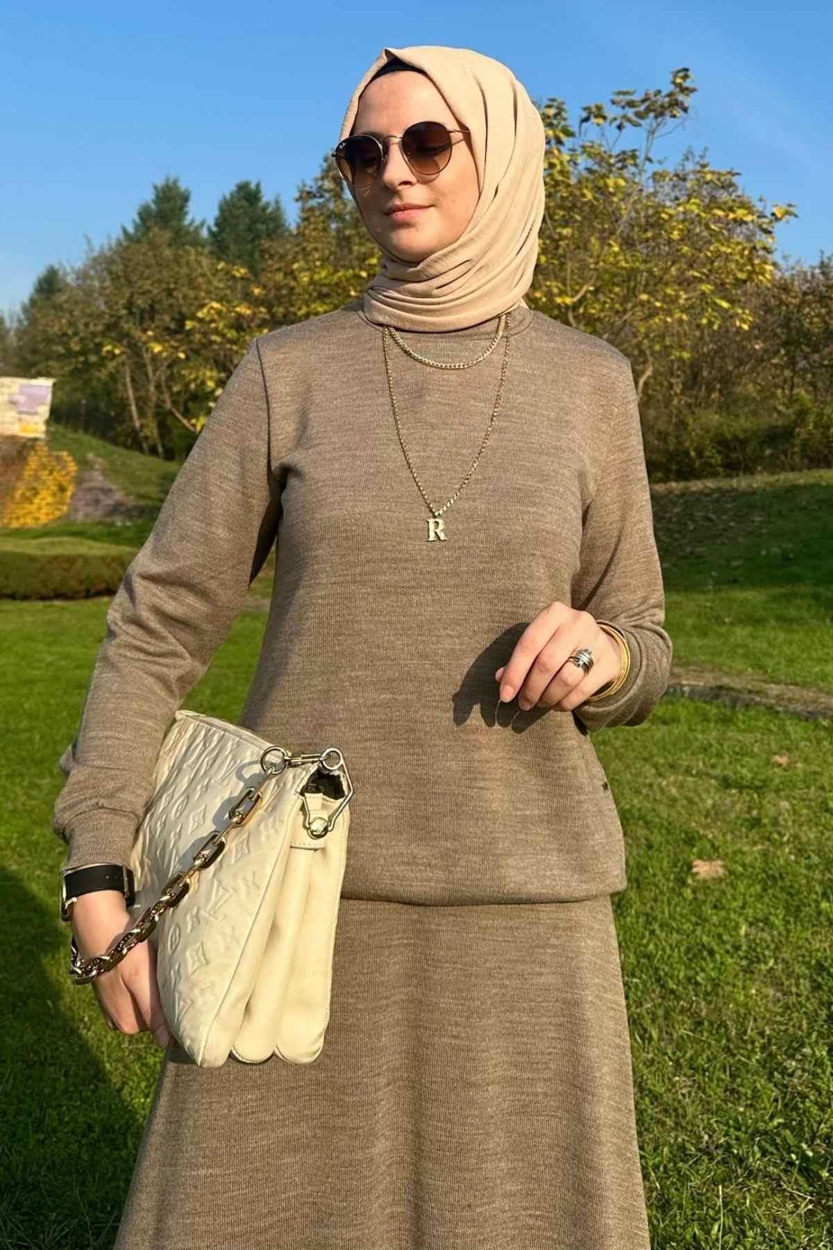 Işıl Pantolonlu Triko Takım Siyah | Rabia Şamlı | Tesettür Giyim, Elbise ve Kadın Giyim Modası