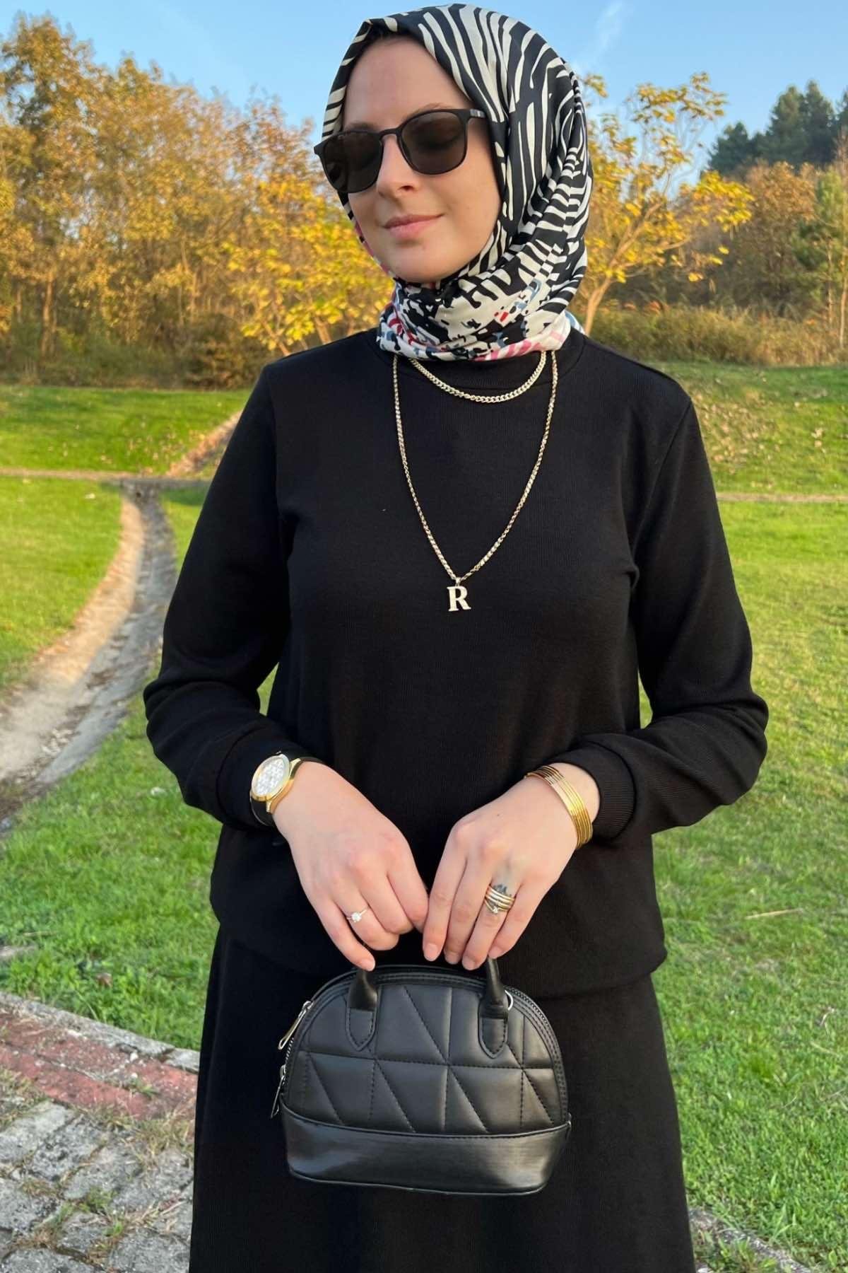 Serra Etekli Triko Takım Bordo - Rabia Şamlı | Tesettür Giyim, Elbise ve Kadın Giyim Modası