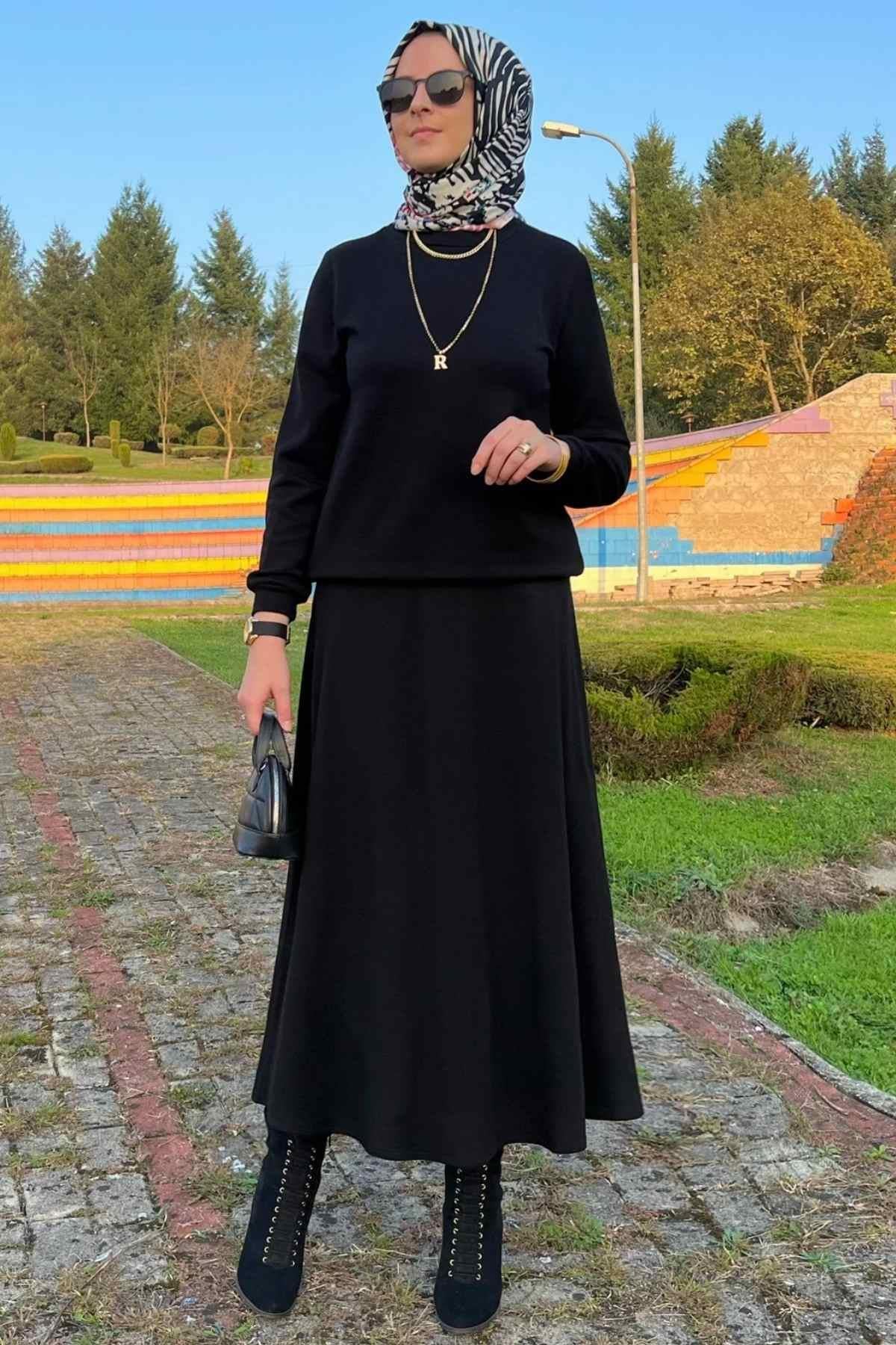Serra Etekli Triko Takım Bordo - Rabia Şamlı | Tesettür Giyim, Elbise ve Kadın Giyim Modası