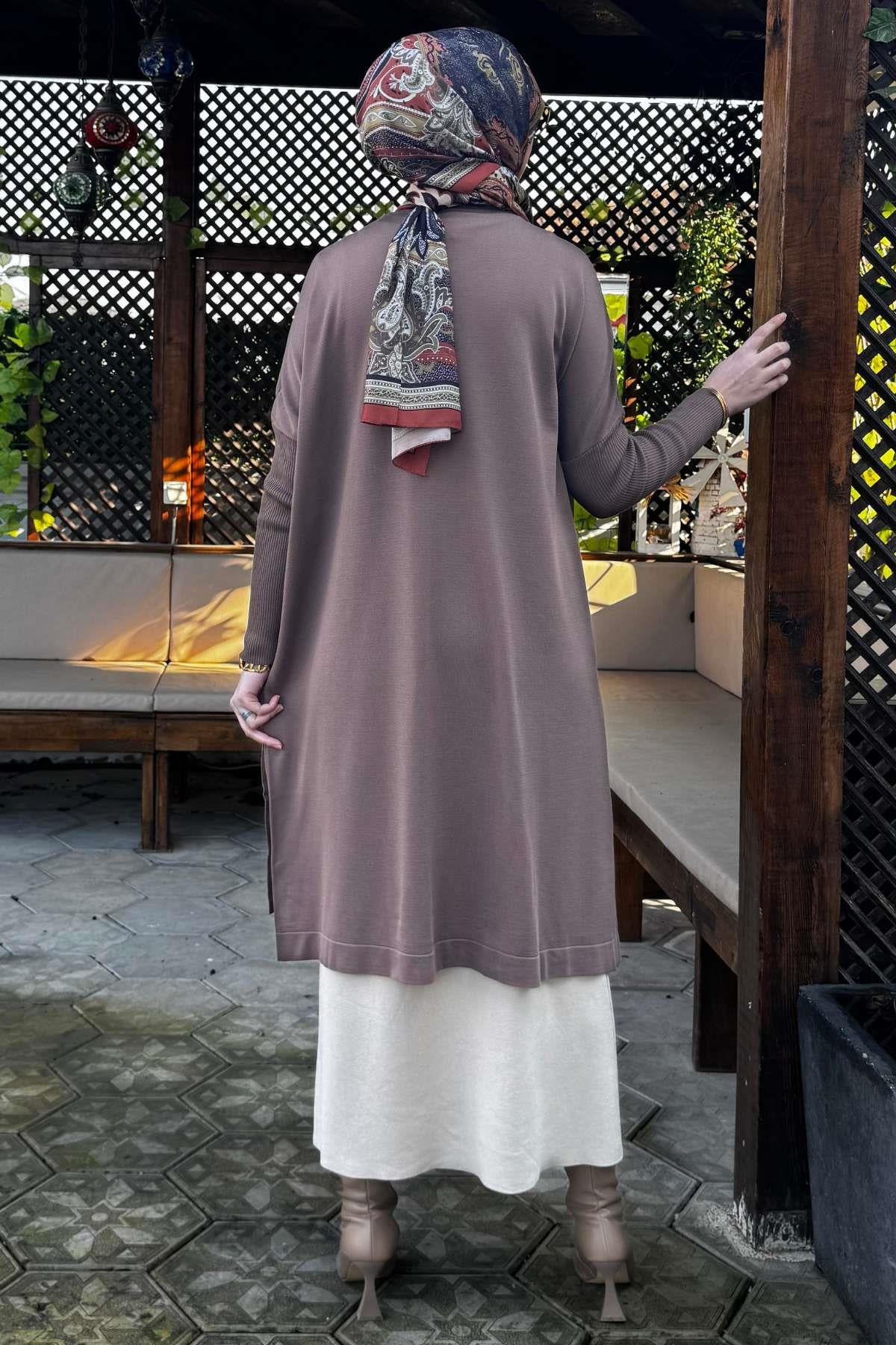 Sevda Triko Tunik Siyah | Rabia Şamlı | Tesettür Giyim, Elbise ve Kadın Giyim Modası